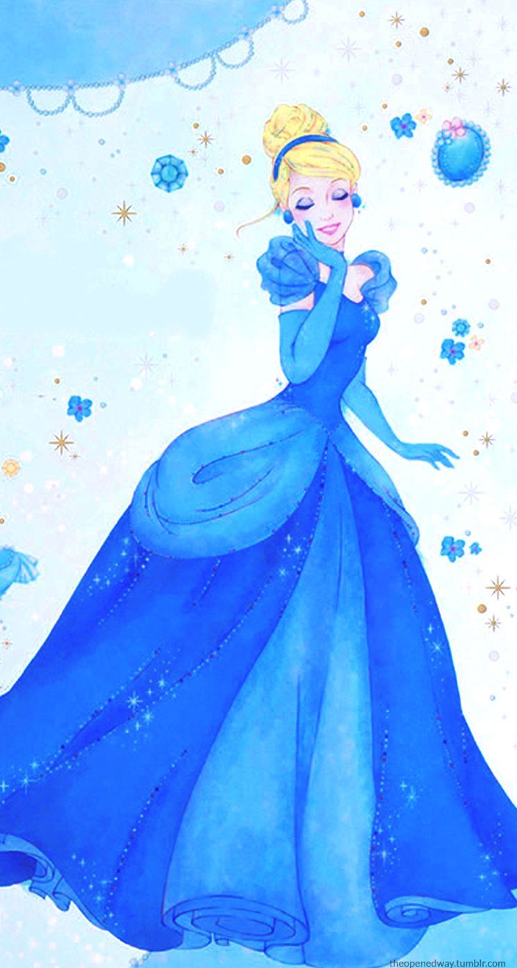 Cenerentola abito blu, 744x1392 Verticale, Mobile