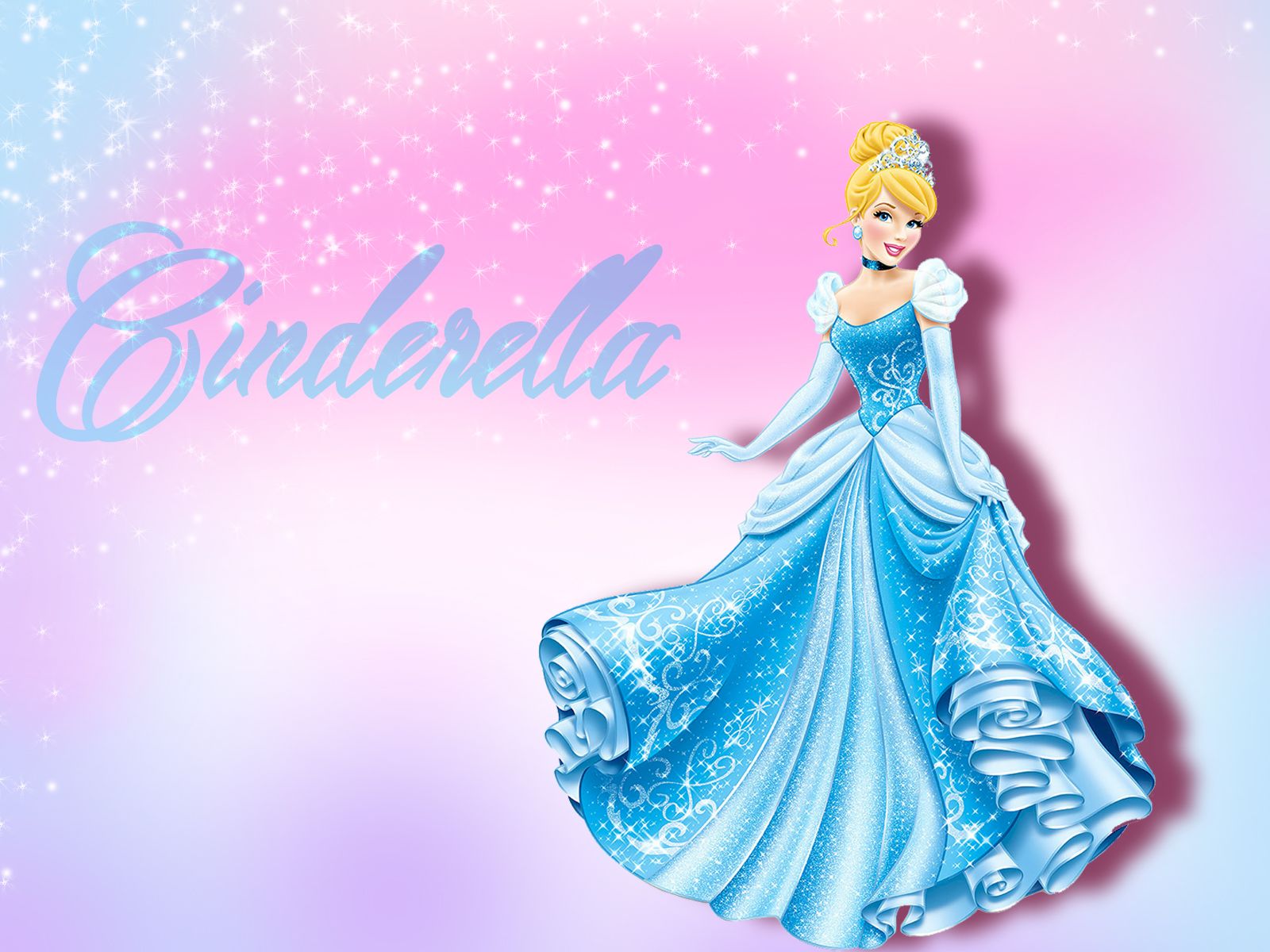 Cenerentola principessa Disney abito blu, 1600x1200 HD Ready, Desktop