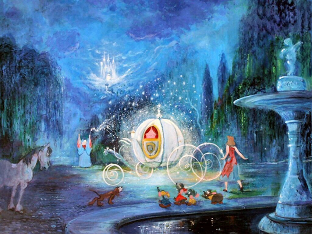 Cenerentola carrozza magica notte, 1024x768 HD, PC