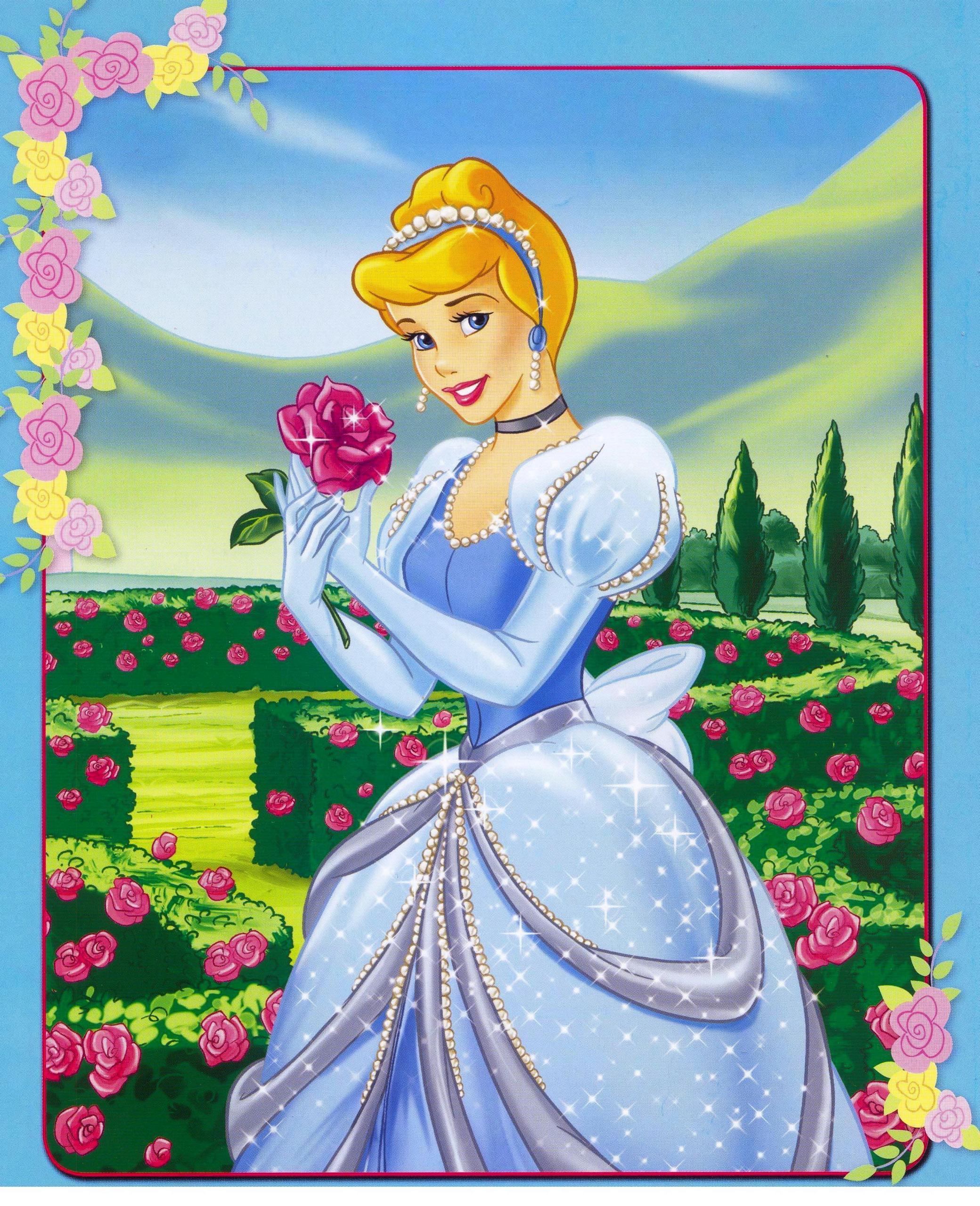 Cenerentola Disney con rosa, 2080x2560 Verticale, Mobile