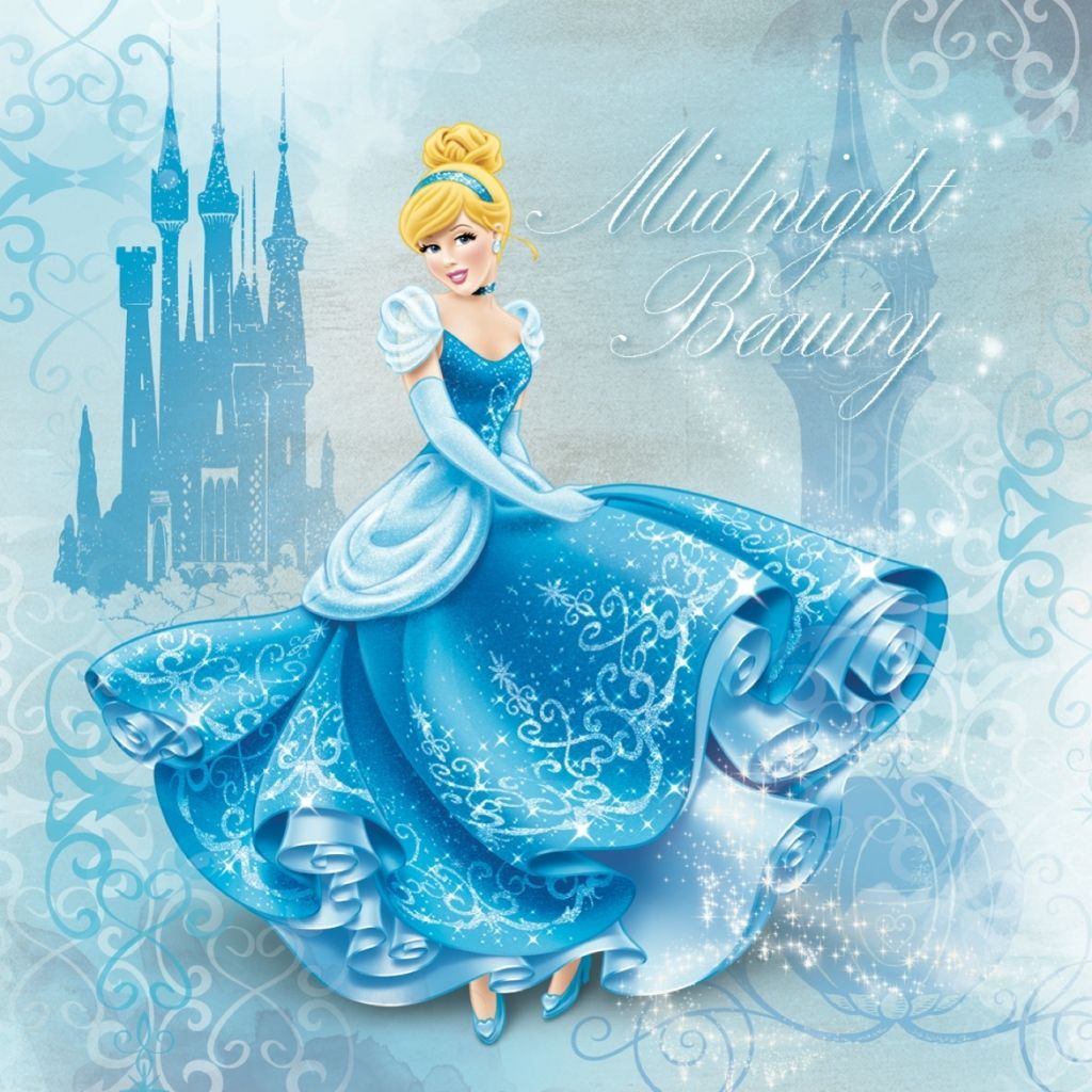 Cenerentola Disney abito blu, classici d'animazione, 1024x1024 HD, PC
