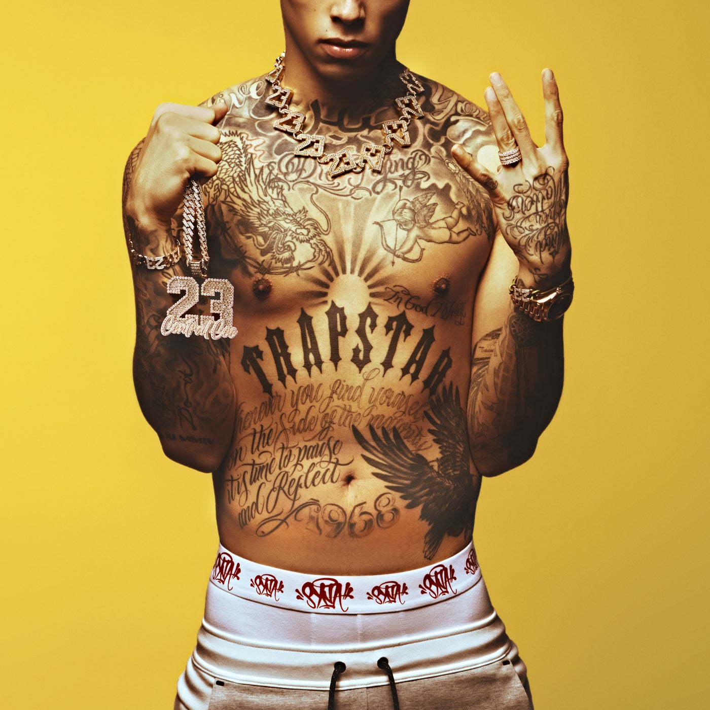 Rapper tatuato Central Cee, 1400x1400 HD, Desktop