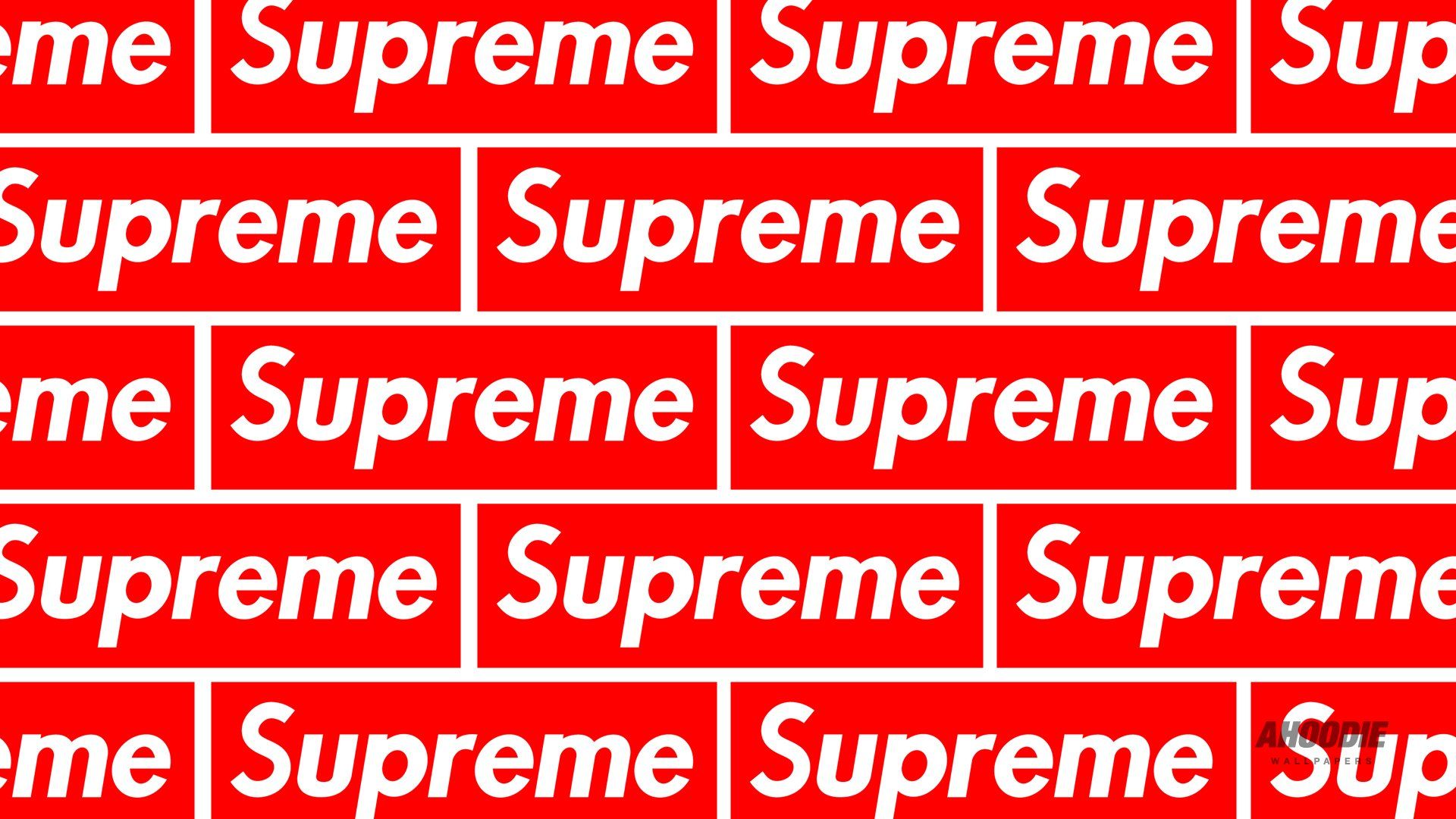 Logo Supreme rosso ripetuto, 1920x1080 Full HD 1080p, PC Desktop
