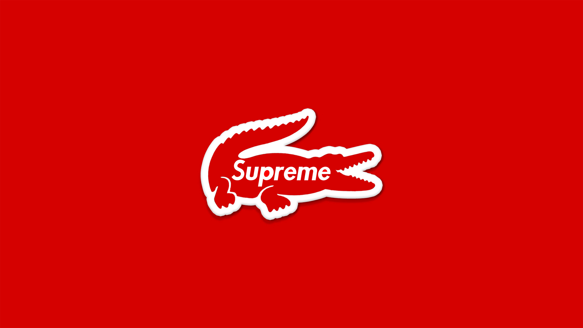 Logo Supreme x Lacoste coccodrillo, 1920x1080 1080p, PC