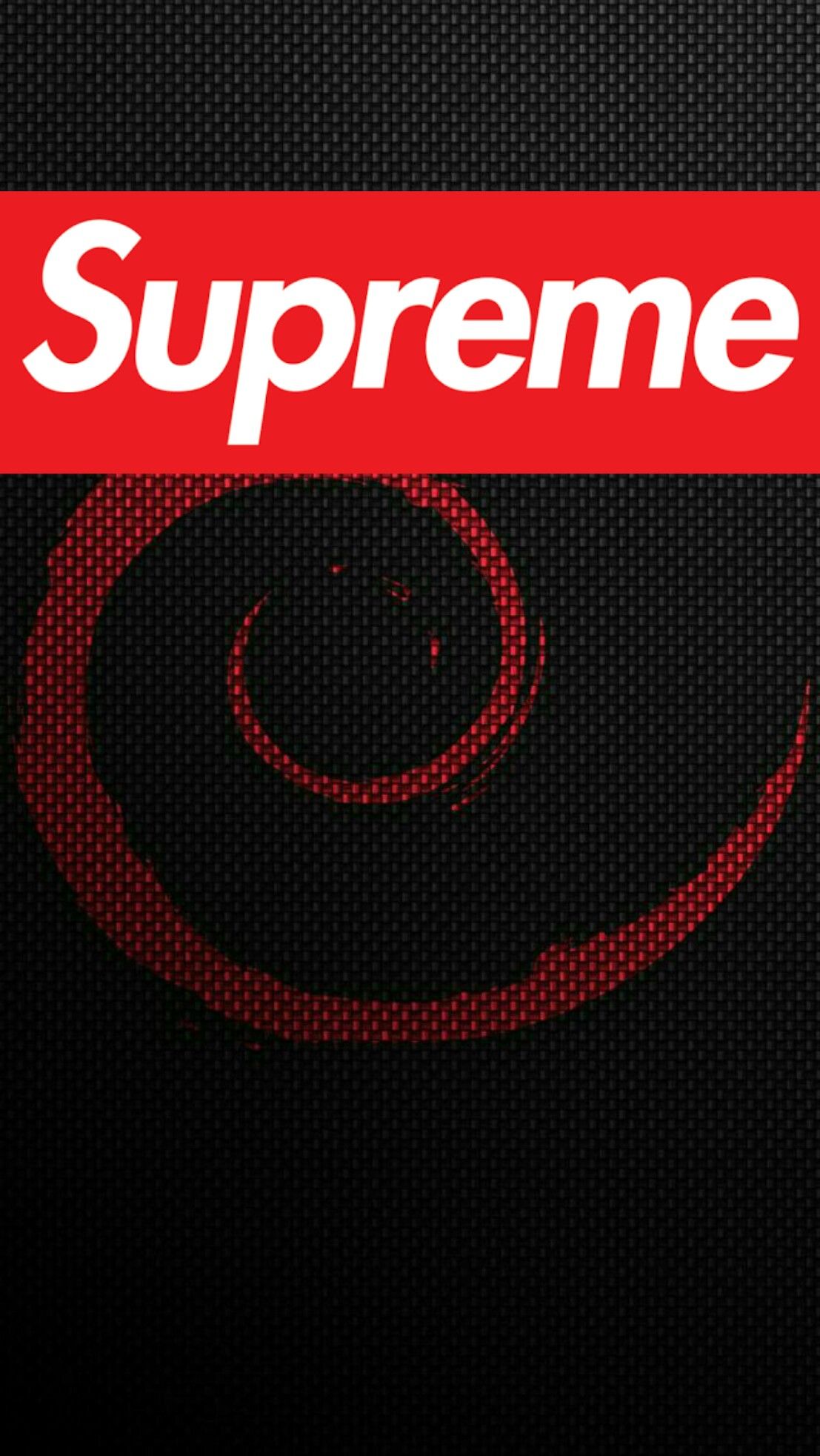 Logo Supreme rosso nero, streetwear, 1107x1965 Verticale, Mobile