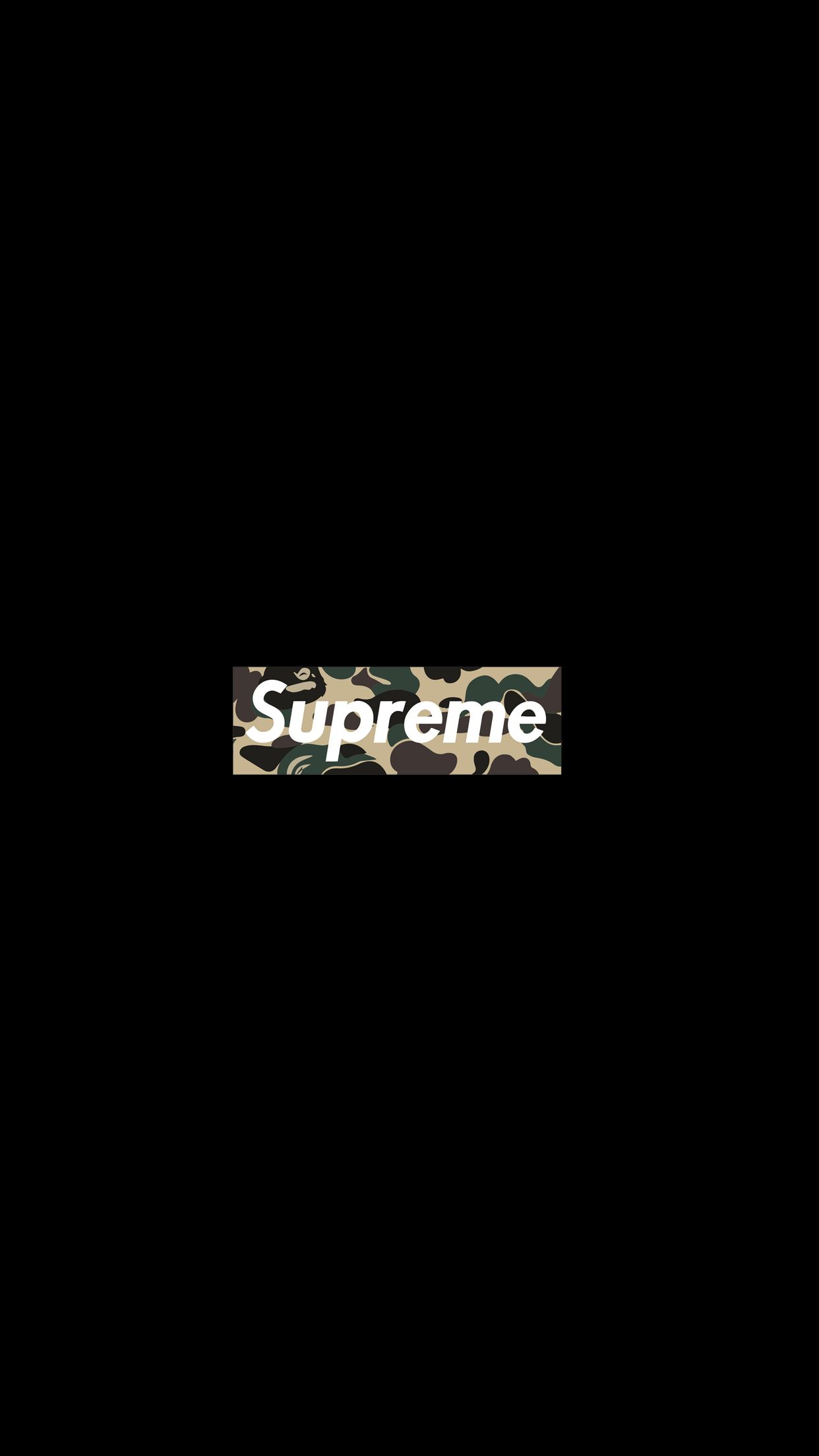 Logo Supreme camouflage nero, 1242x2208 Full HD Verticale, Google Pixel