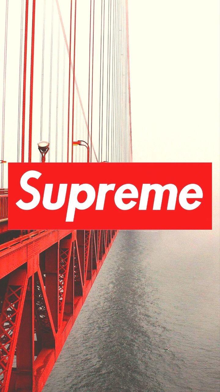 Logo Supreme Golden Gate Bridge, New York, 720x1280 Full HD Verticale, iPhone