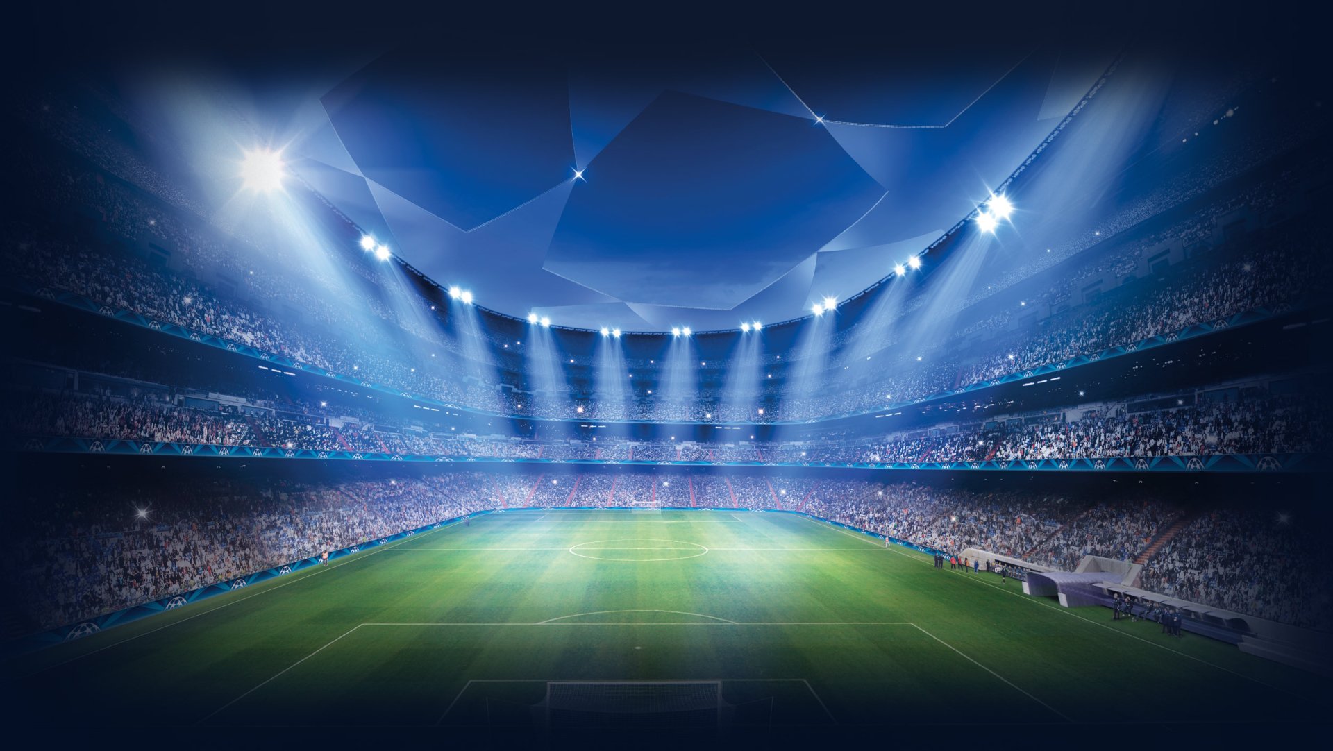 Stadio calcio illuminato notte, 1920x1082 1080p, Desktop