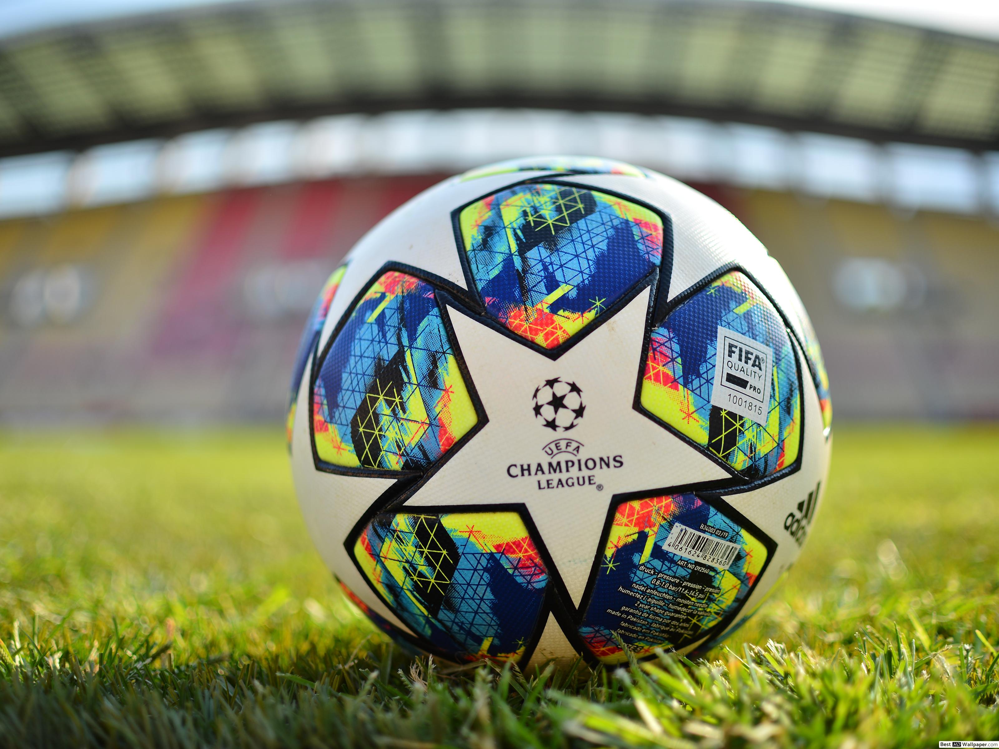 Pallone Champions League su erba, 3200x2400 2K, Monitor Gaming