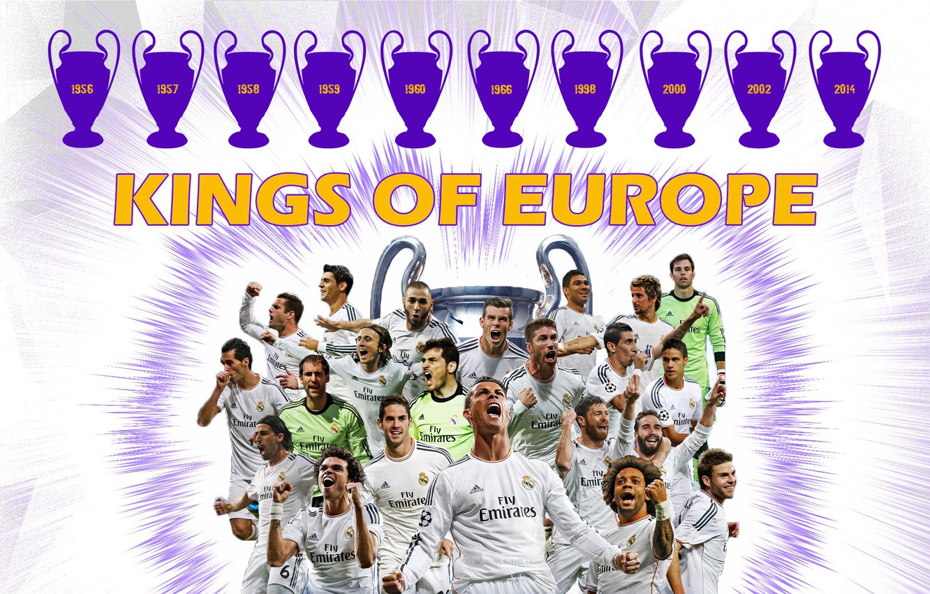 Real Madrid Kings of Europe, calcio, 1332x850 HD, Desktop