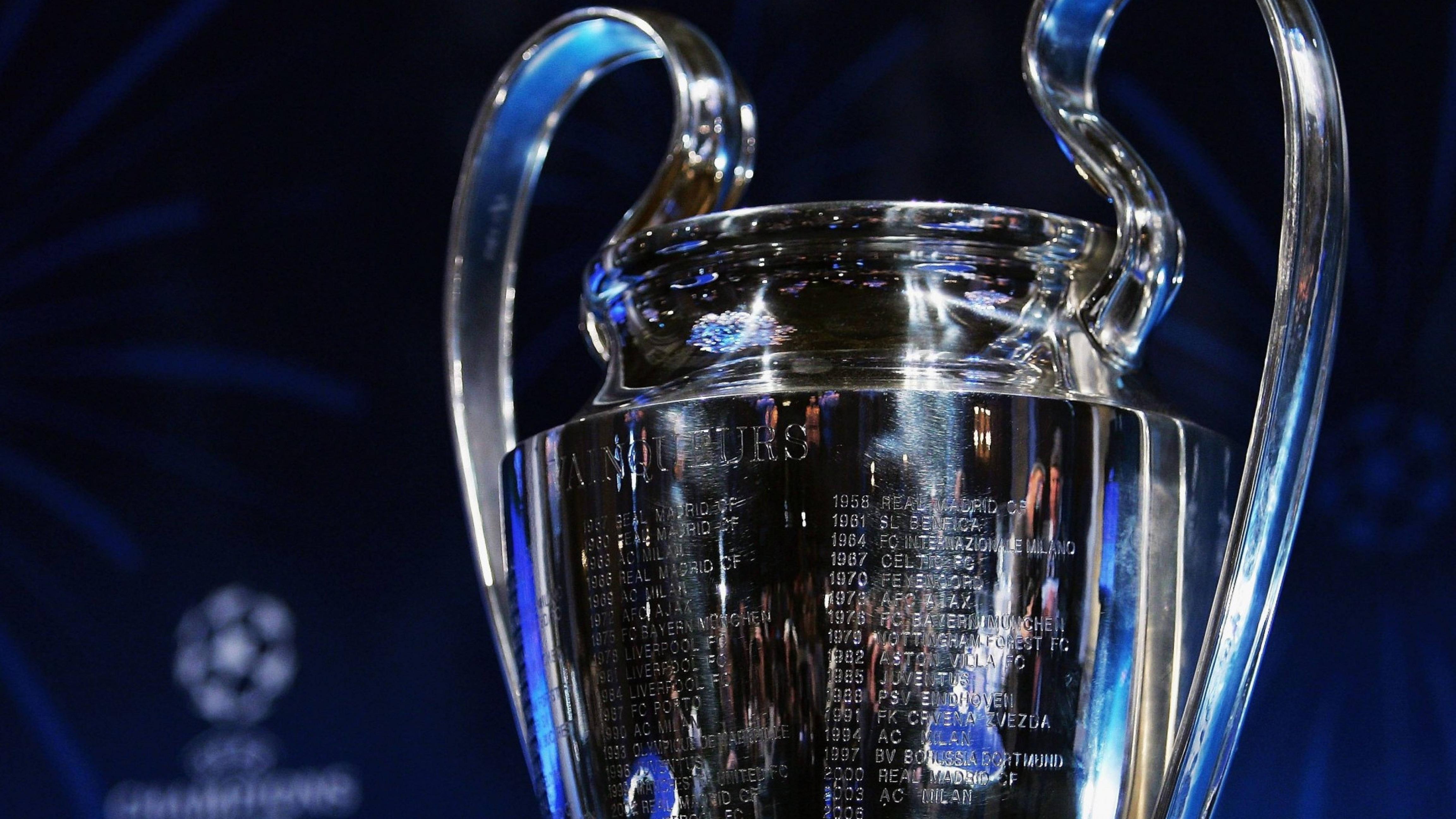 Trofeo Champions League blu, 4608x2592 4K, Desktop 4K