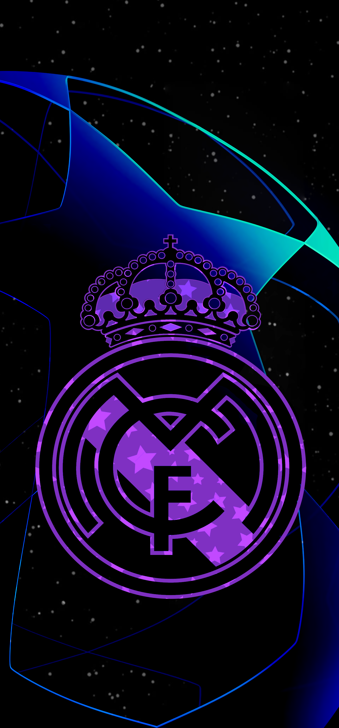 Stemma Real Madrid galattico viola, Liga spagnola, 1440x3088 Full HD Verticale, iPhone