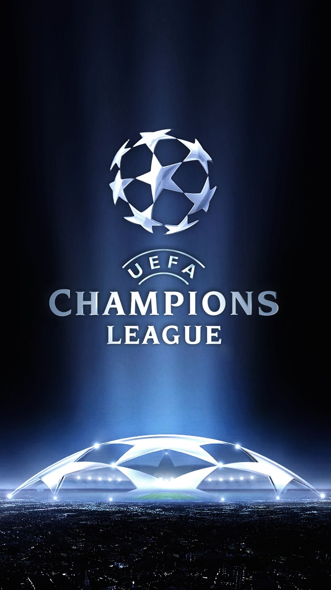 Logo UEFA Champions League blu, 1080x1920 Full HD Verticale, Smartphone