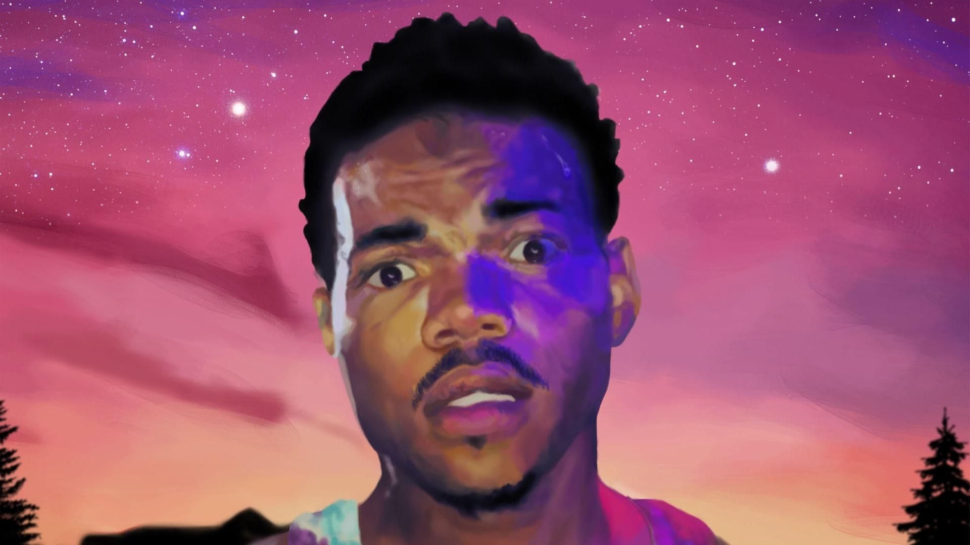 Illustrazione volti rosa Chance The Rapper, 750x1334 Full HD Verticale, iPhone Pro