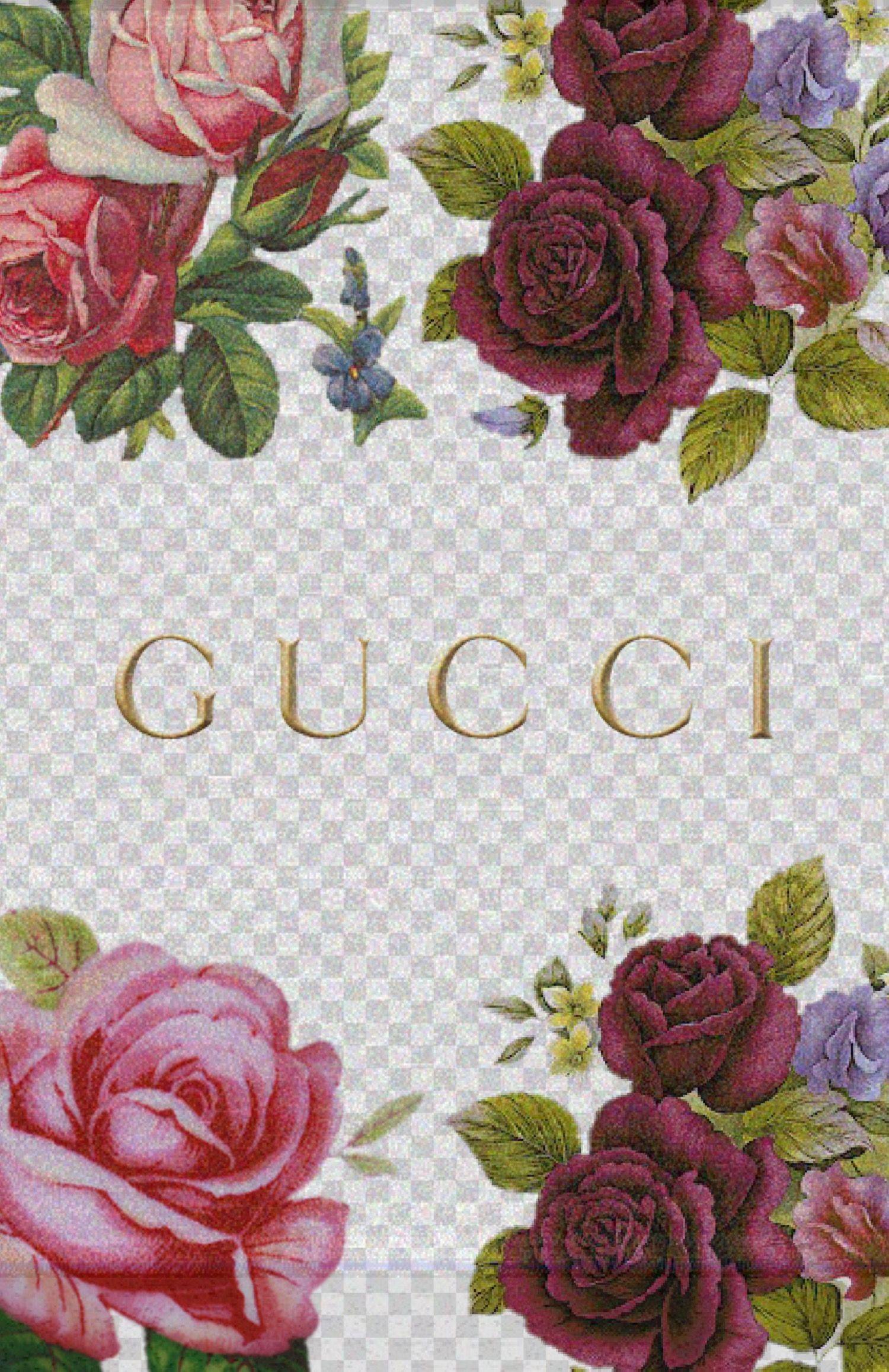 Logo Gucci con rose floreali, 1500x2316 Full HD Verticale, Smartphone