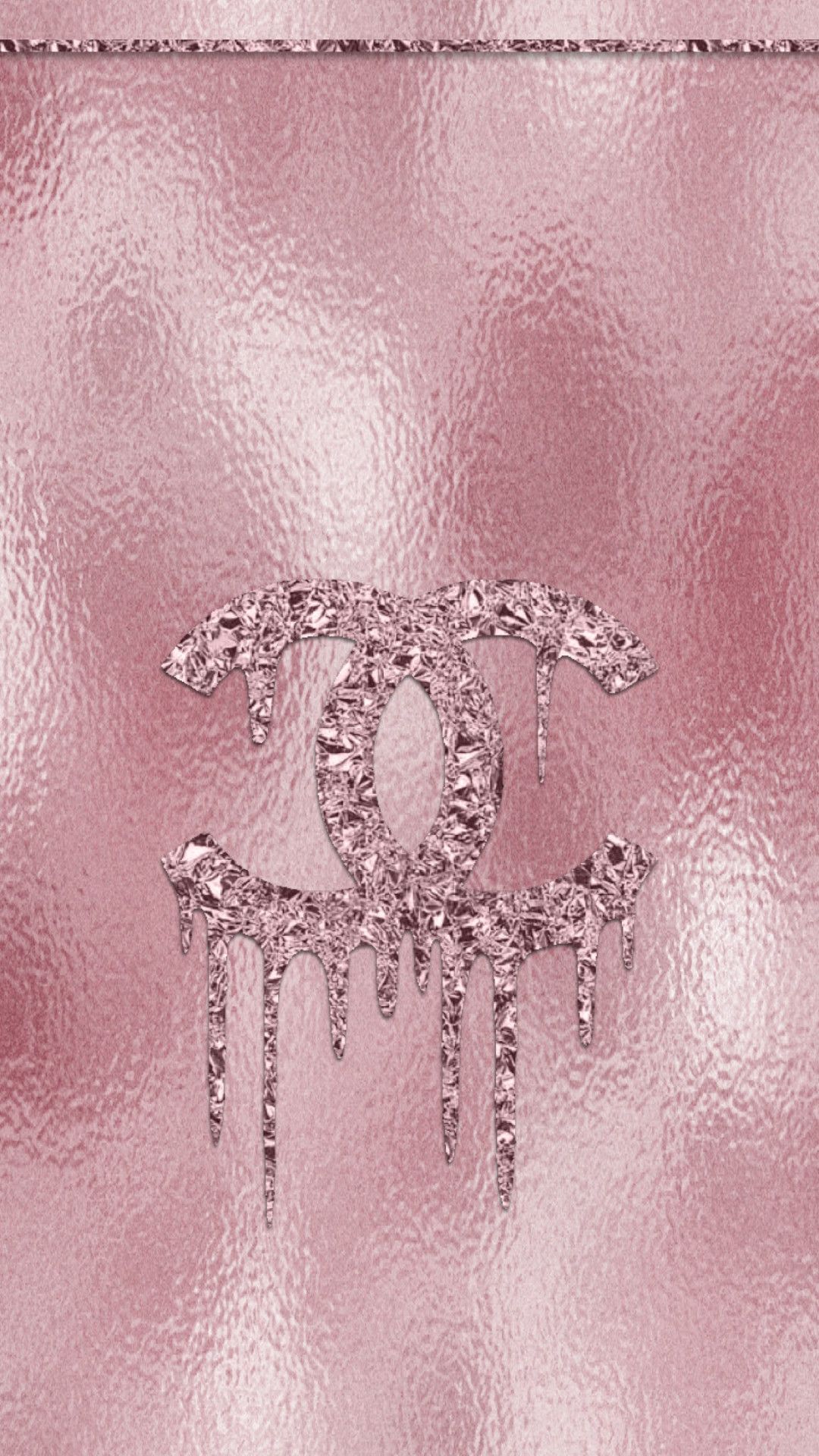 Logo Chanel glitter rosa, 1080x1920 Verticale, Telefono