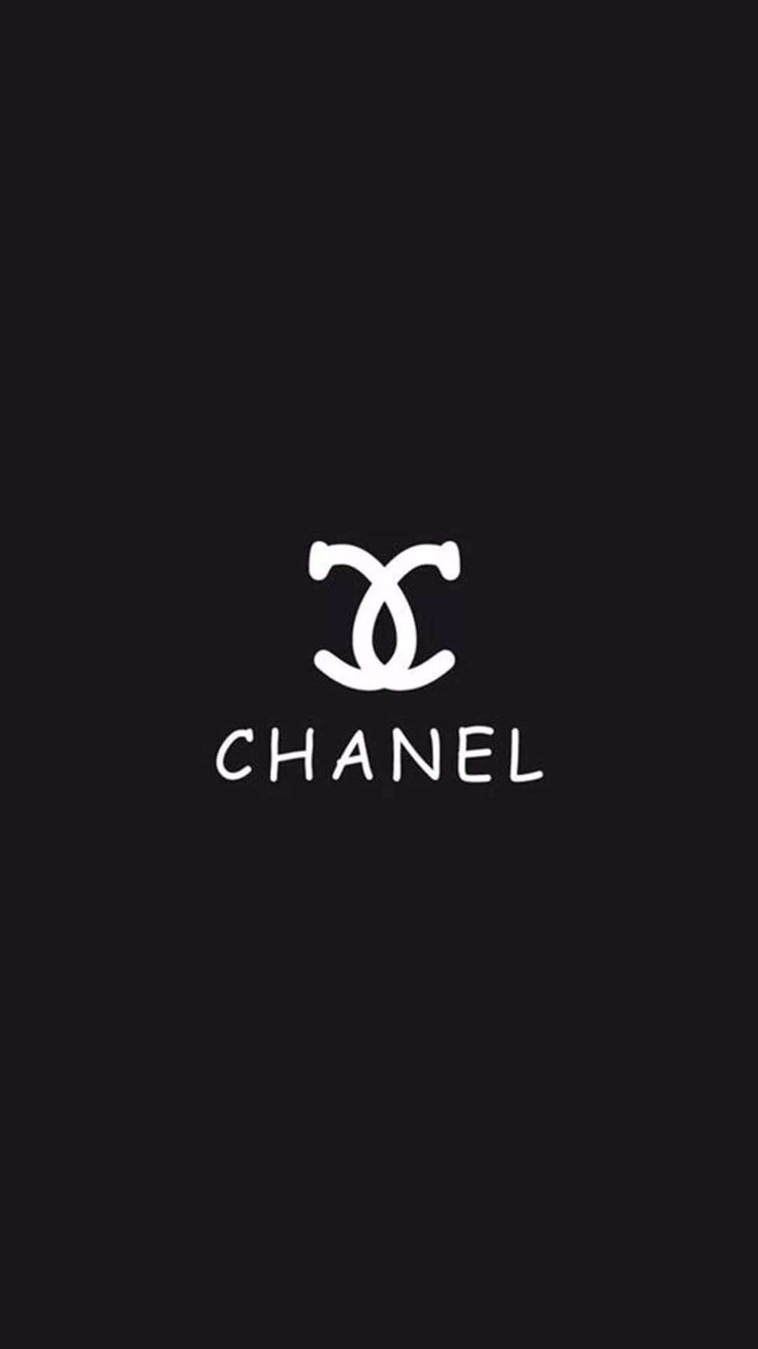 Logo Chanel bianco nero, moda di lusso, 1080x1920 Verticale, Mobile