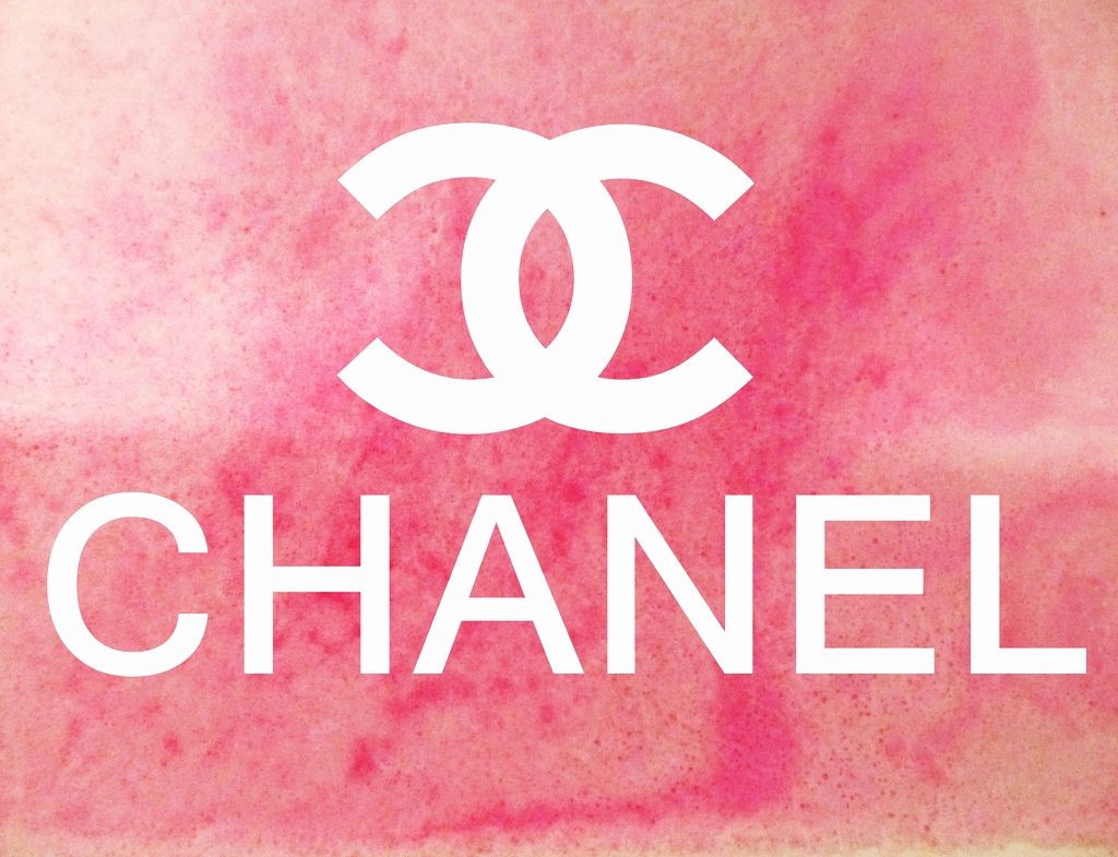 Logo Chanel rosa acquerello, 1024x785 HD, Desktop