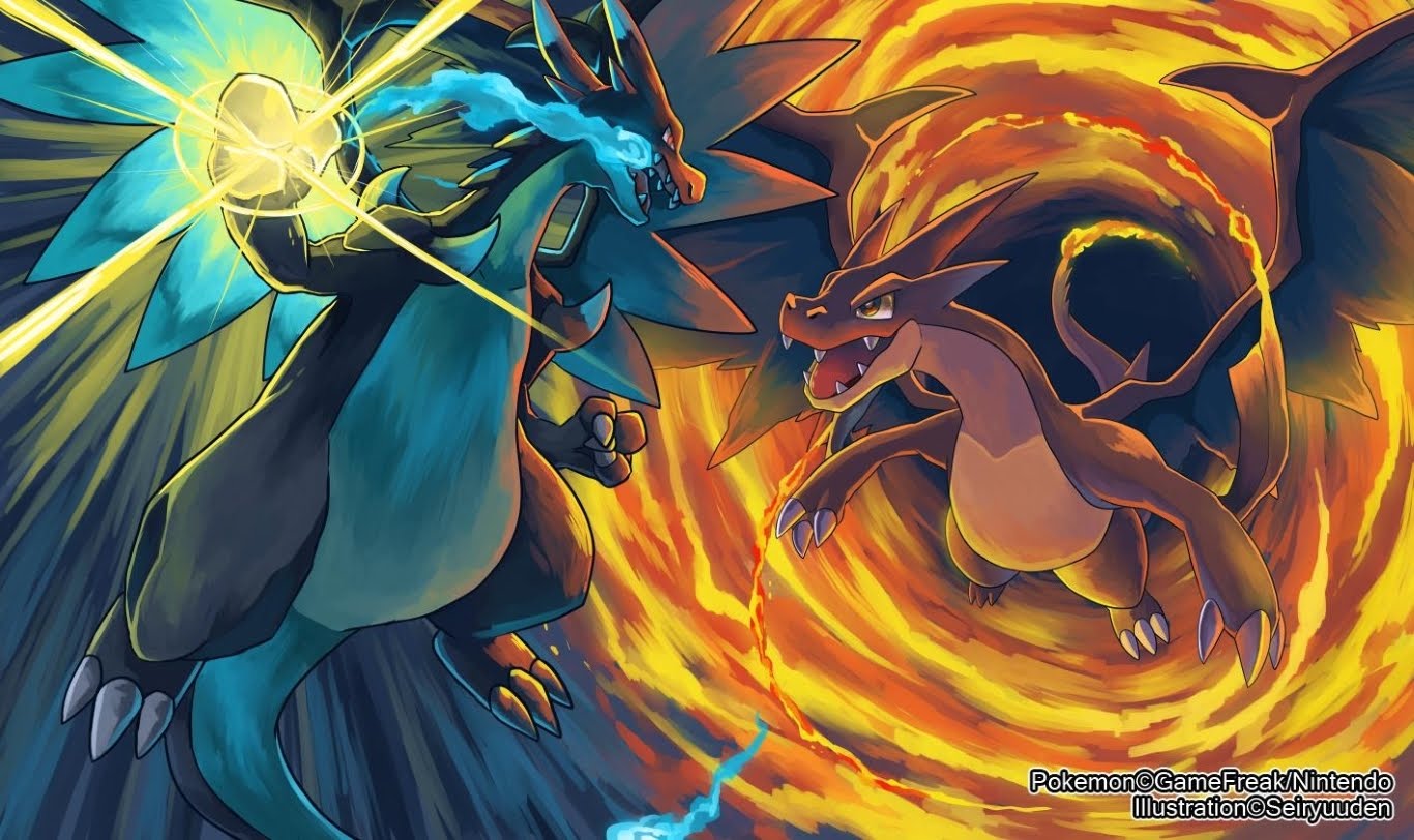Charizard Mega Evoluzione Pokémon, 1366x812 HD, Desktop