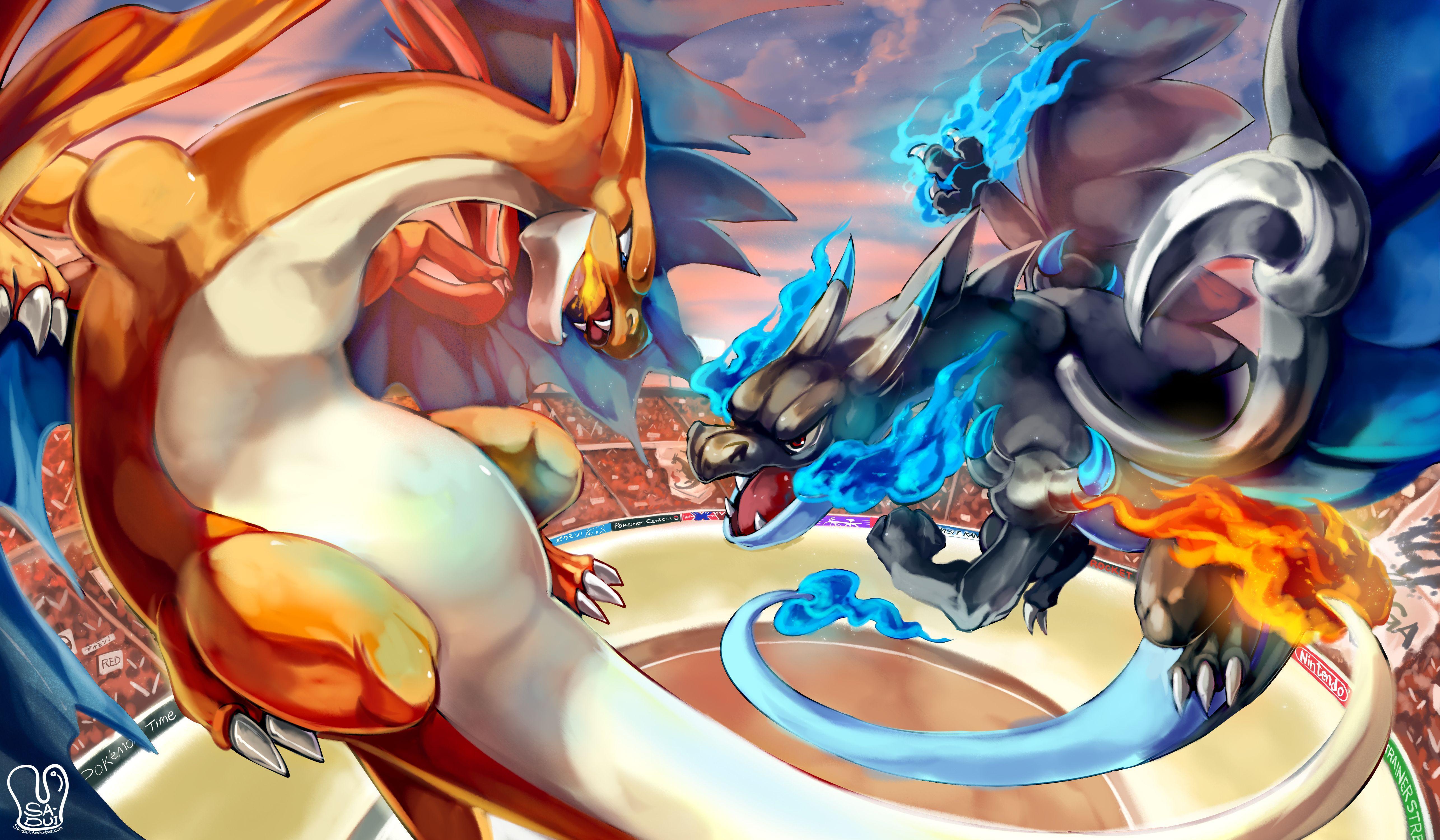 Mega Charizard X e Y, 5142x3000 4K Ultra HD, Monitor 4K