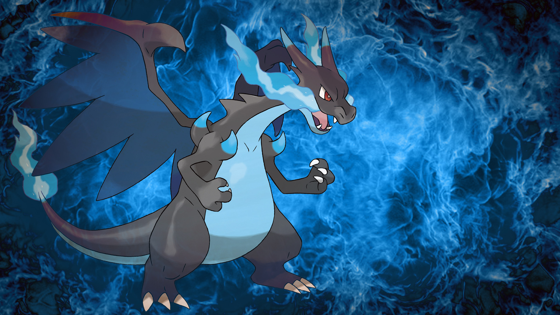 Charizard Mega blu fiamme, 1920x1080 Full HD 1080p, Laptop