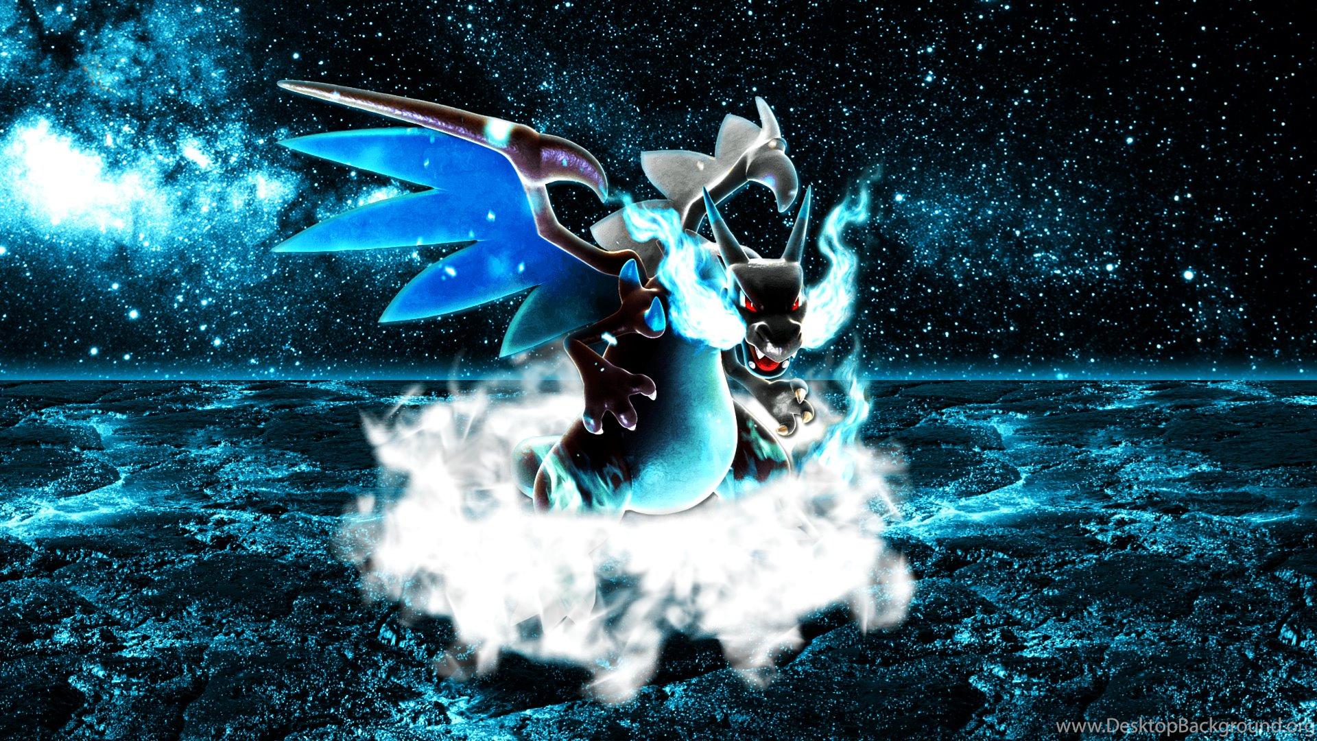 Mega Charizard X spaziale, 1920x1080 1080p, PC Desktop
