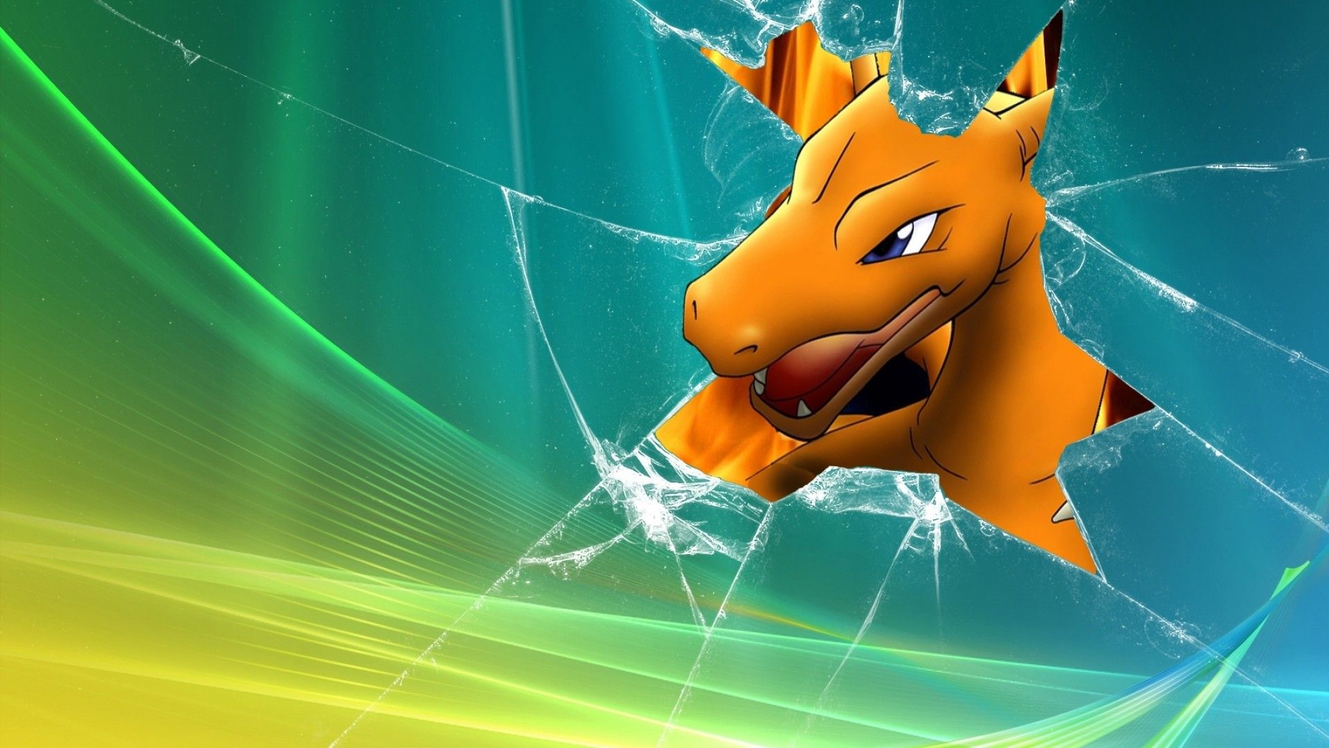 Charizard vetro rotto Pokemon, 1920x1080 Full HD, Desktop