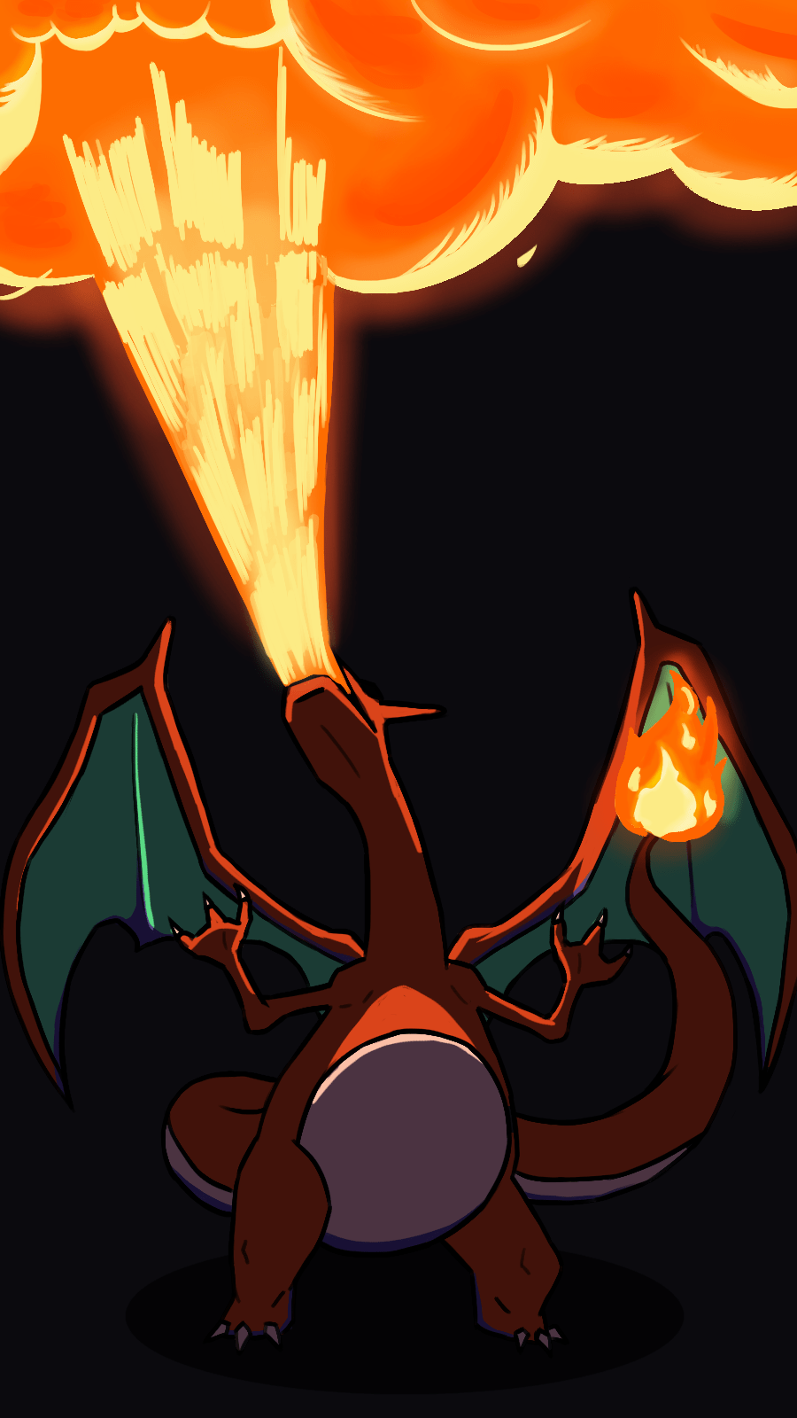 Charizard che sputa fuoco, 900x1600 Verticale, Mobile
