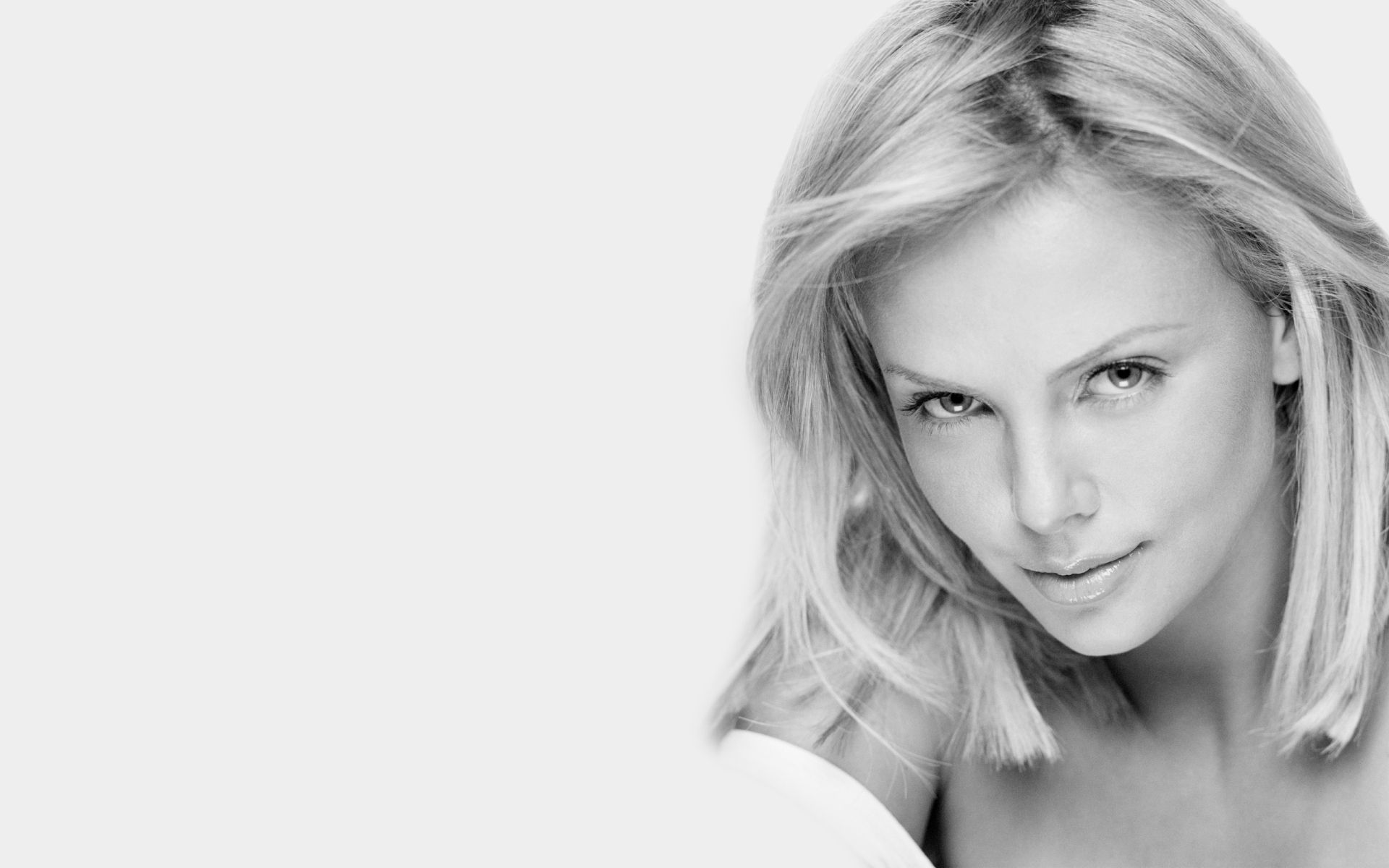 Charlize Theron bianco e nero, 1920x1200 Full HD+, iMac