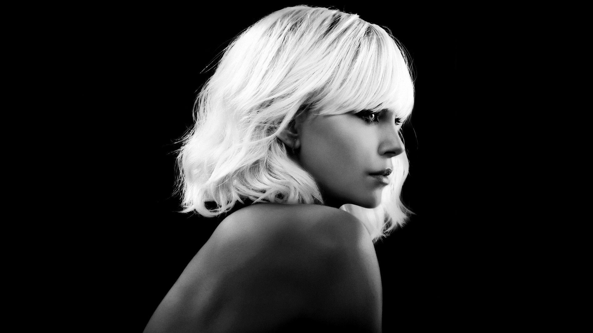 Donna bionda bianco e nero, 1920x1080 1080p, Laptop