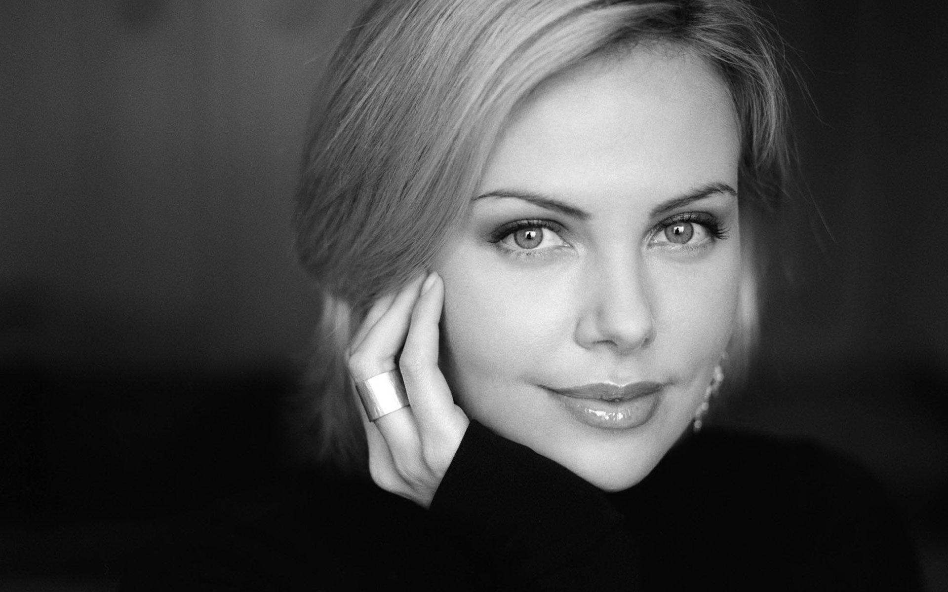 Charlize Theron ritratto bianco e nero, Monster, 1920x1200 Full HD+ WUXGA, PC