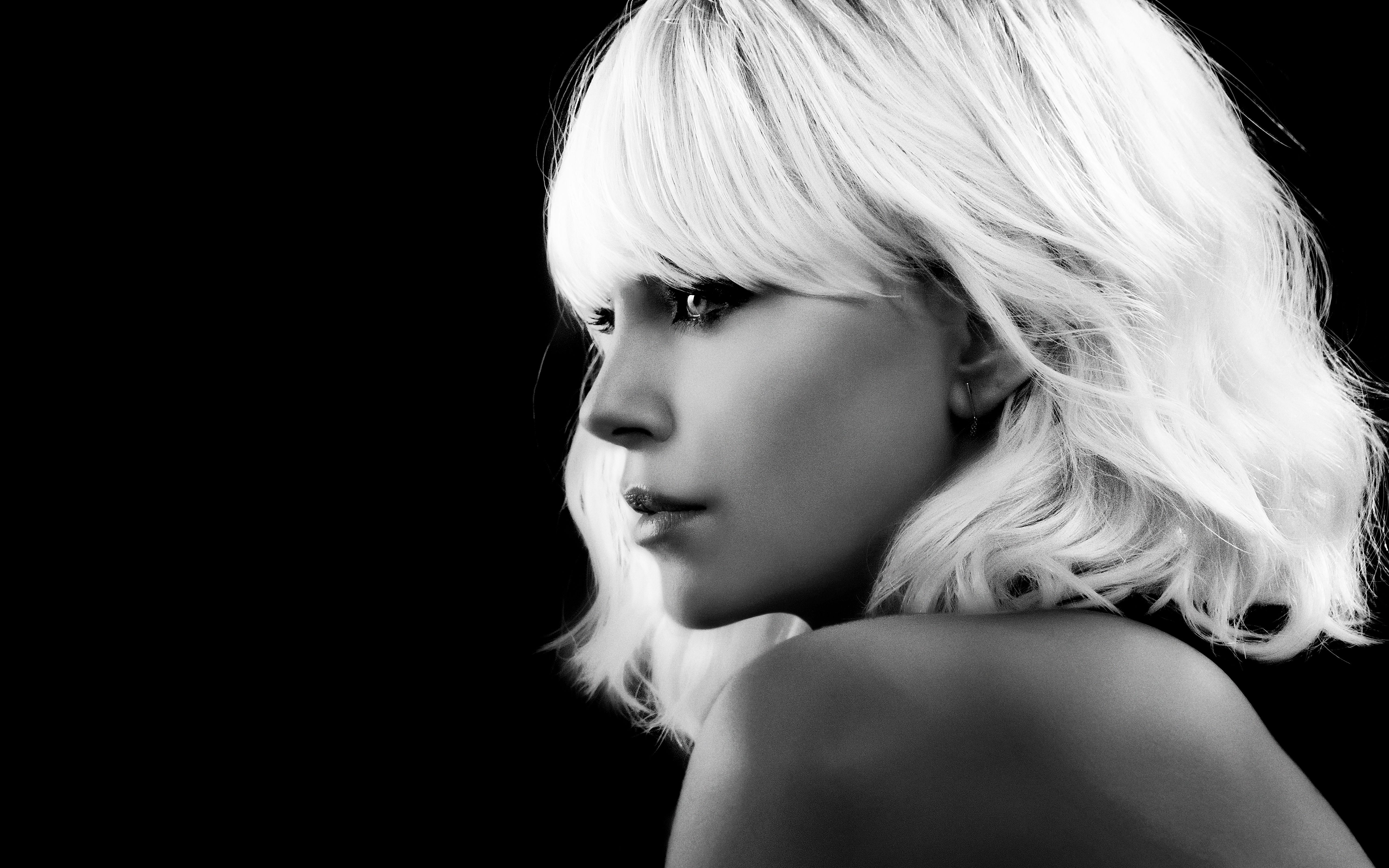 Charlize Theron bianco e nero, 5120x3200 Ultra HD, 4K TV