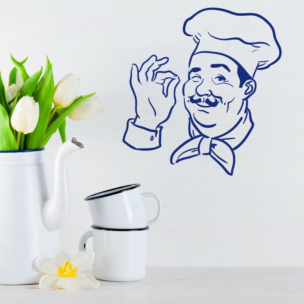 Chef cartoon disegno blu parete, 1000x1000 HD, iMac