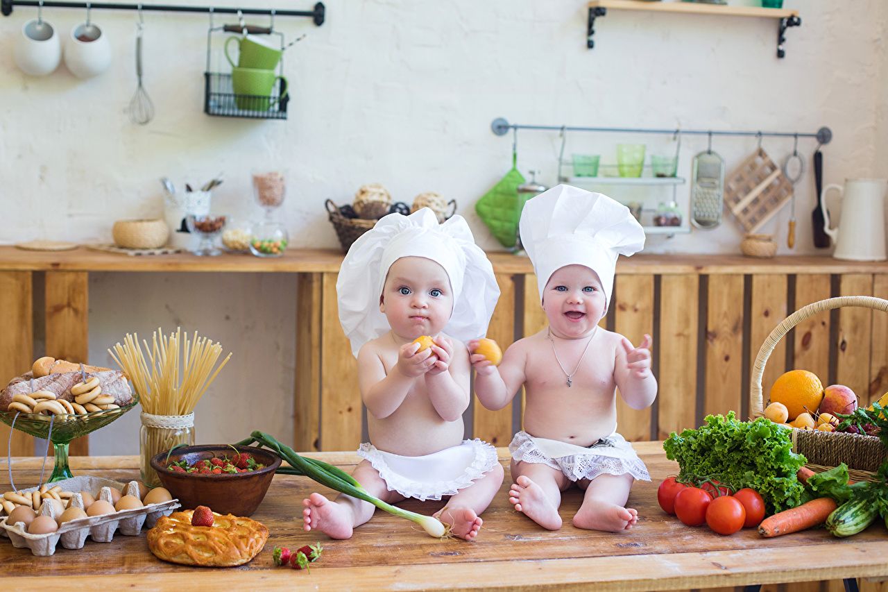 Bambini con cappelli da chef, 1280x853 HD, Desktop
