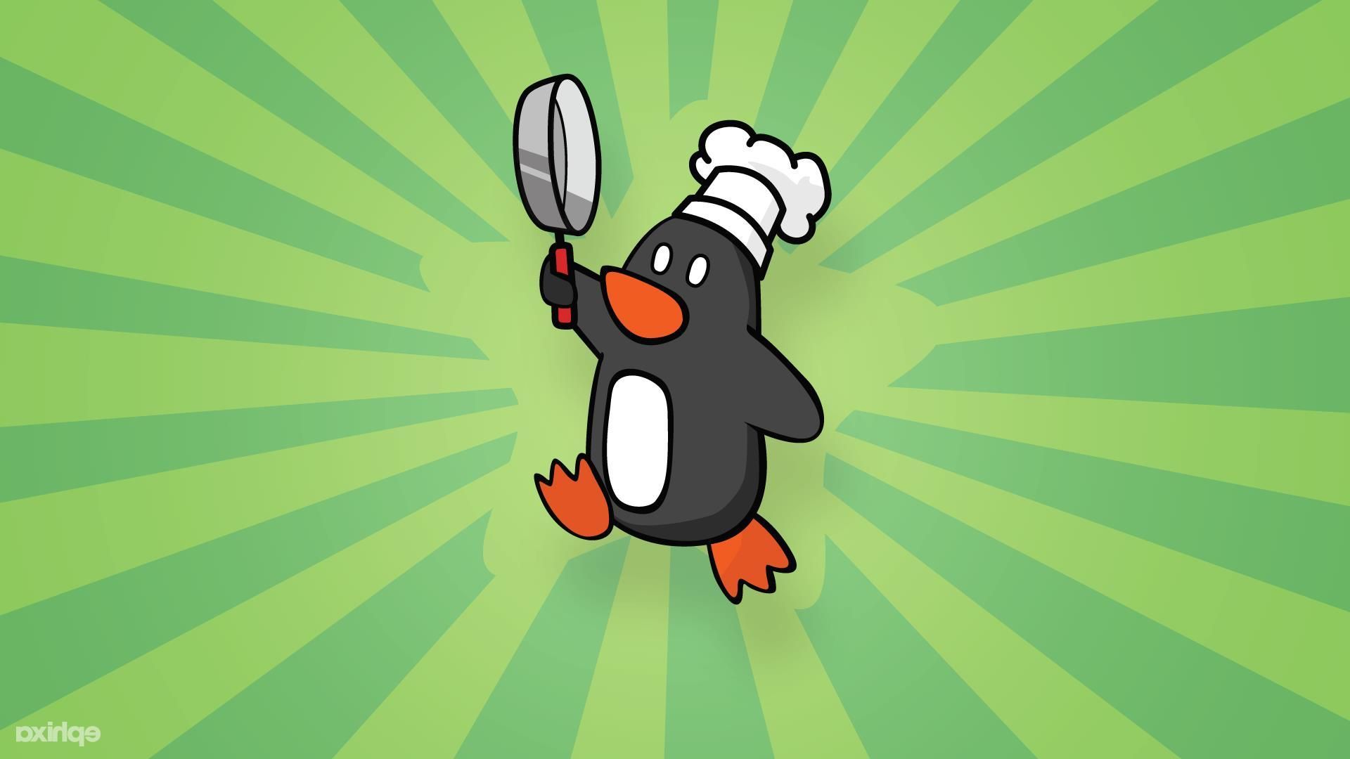 Pinguino chef con padella, 1920x1080 Full HD 1080p, Desktop