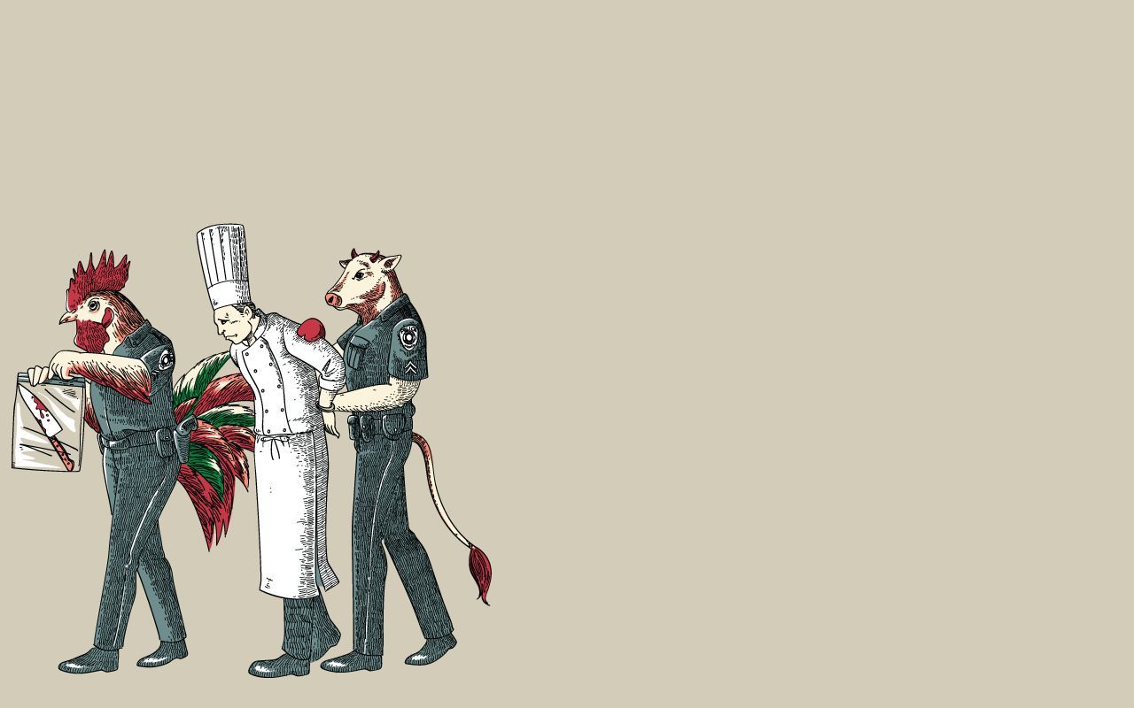 Animali chef arrestati illustrazione, 1280x800 720p, PC