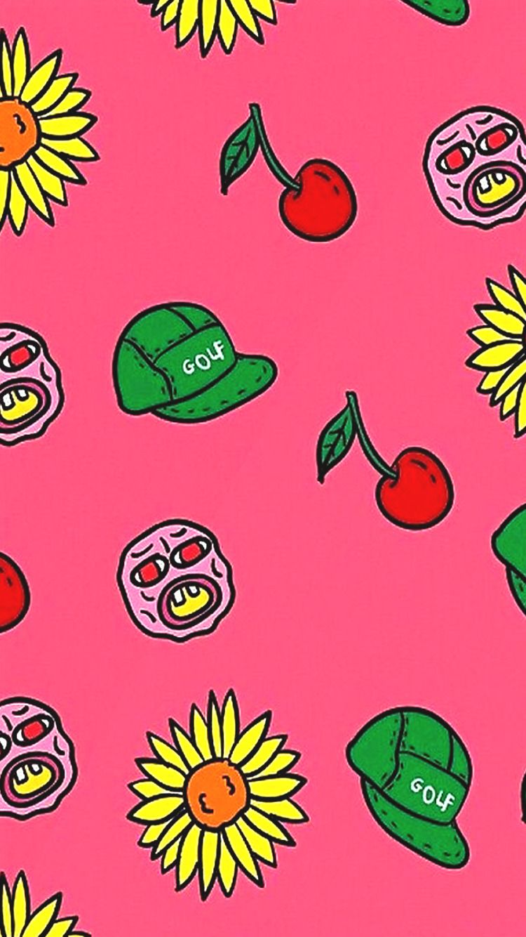 Pattern Golf Tyler Creator ciliegie, 750x1334 Verticale, Telefono