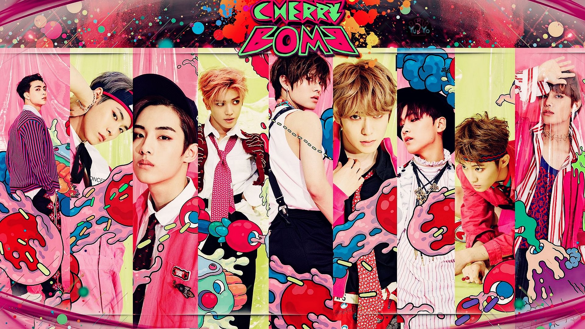 NCT Haechan Cherry Bomb collage, 675x1200 Full HD Verticale, iPhone