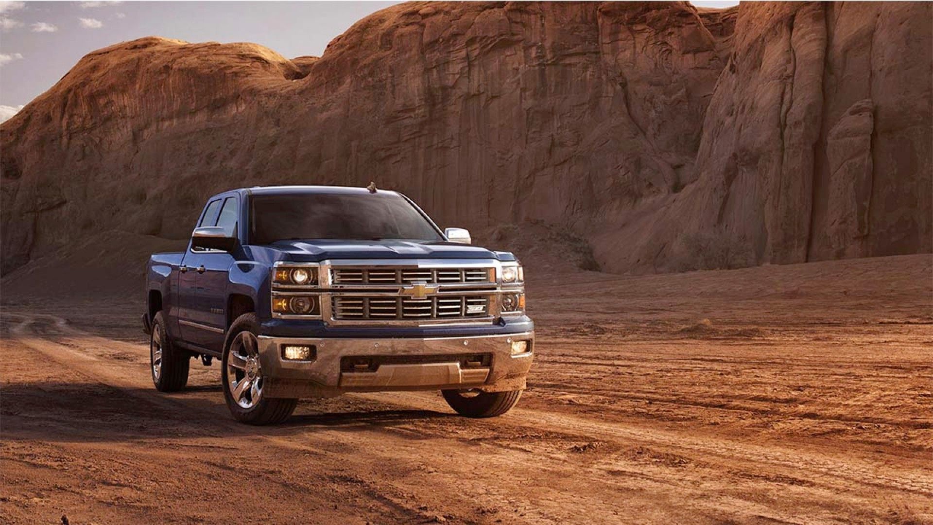 Chevrolet Silverado blu deserto, 1920x1080 Full HD, PC Desktop