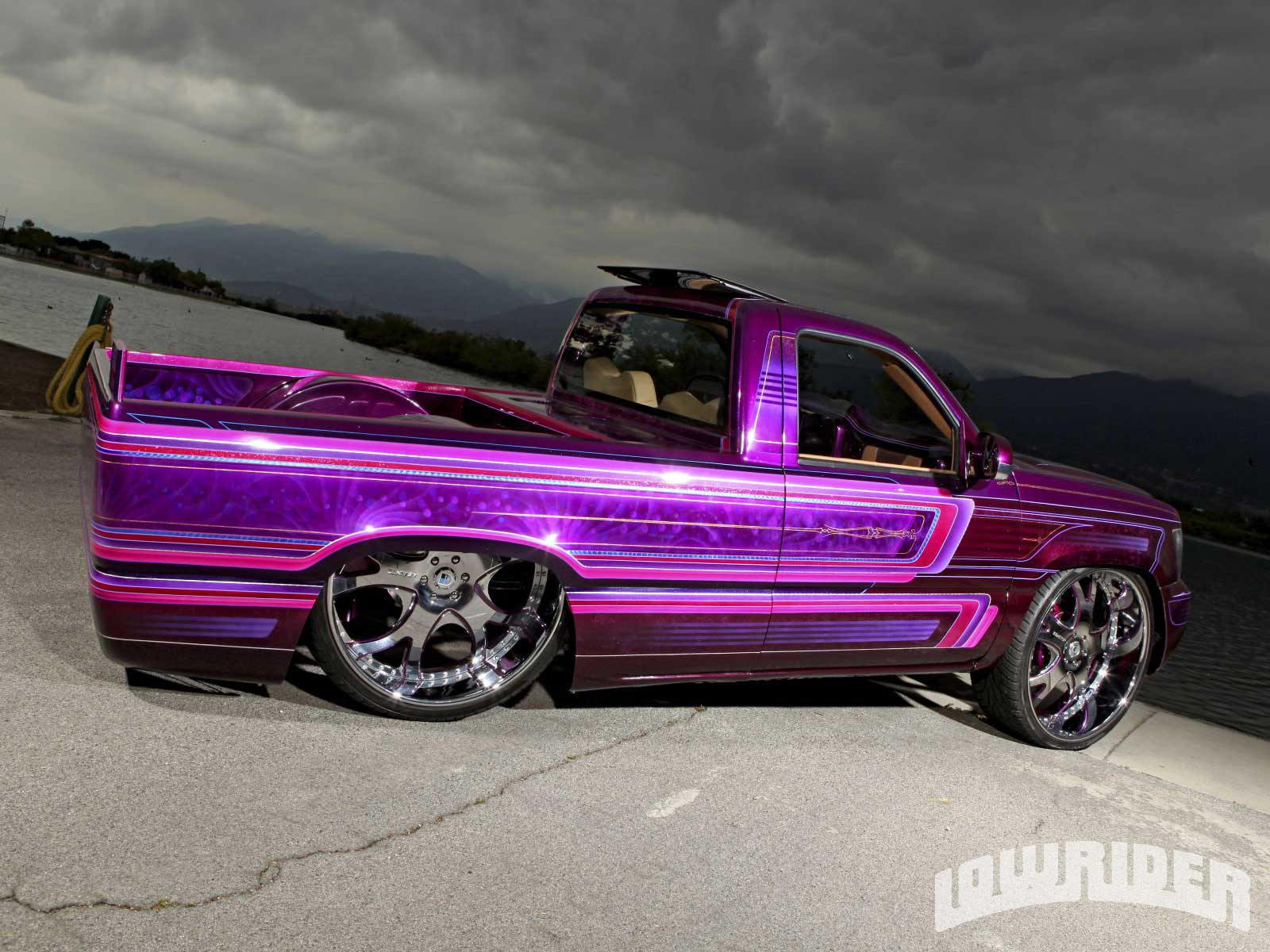 Chevrolet Silverado viola lowrider, 1600x1200 HD Ready, Acer Nitro
