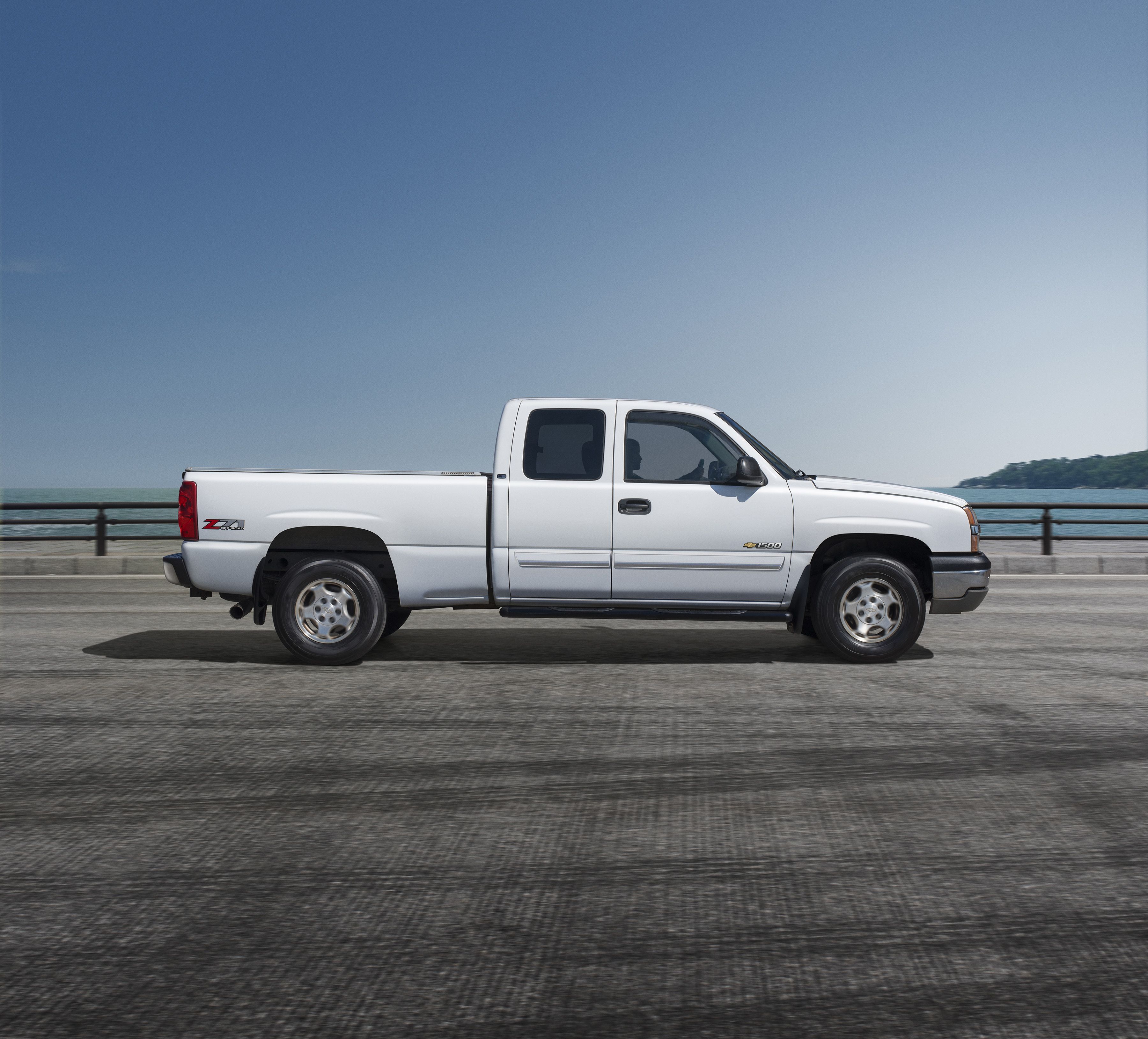 Chevrolet Silverado bianco pickup, 3600x3258 2K, Desktop