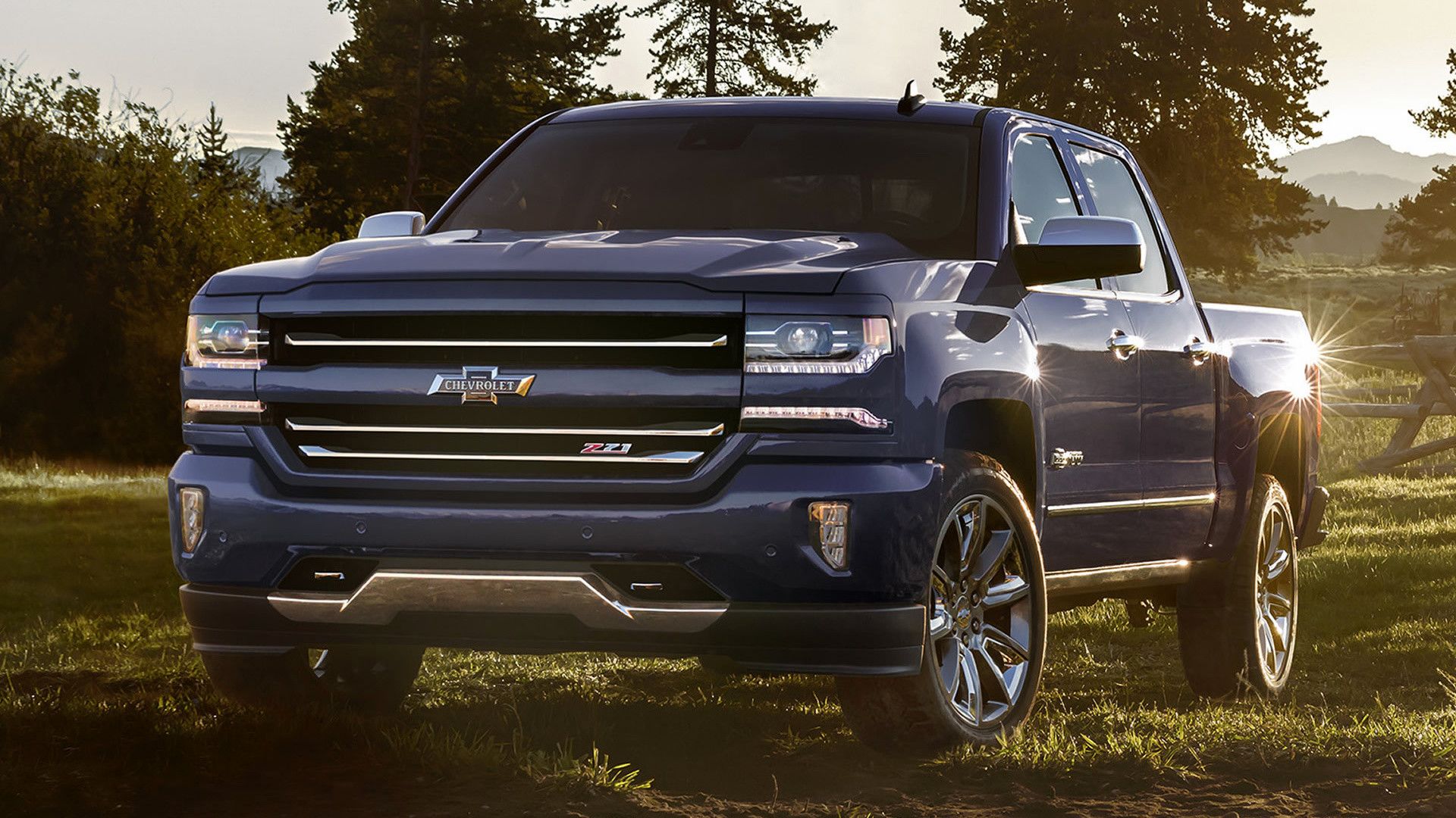 Chevrolet Silverado blu pickup, 1920x1080 Full HD 1080p, Desktop
