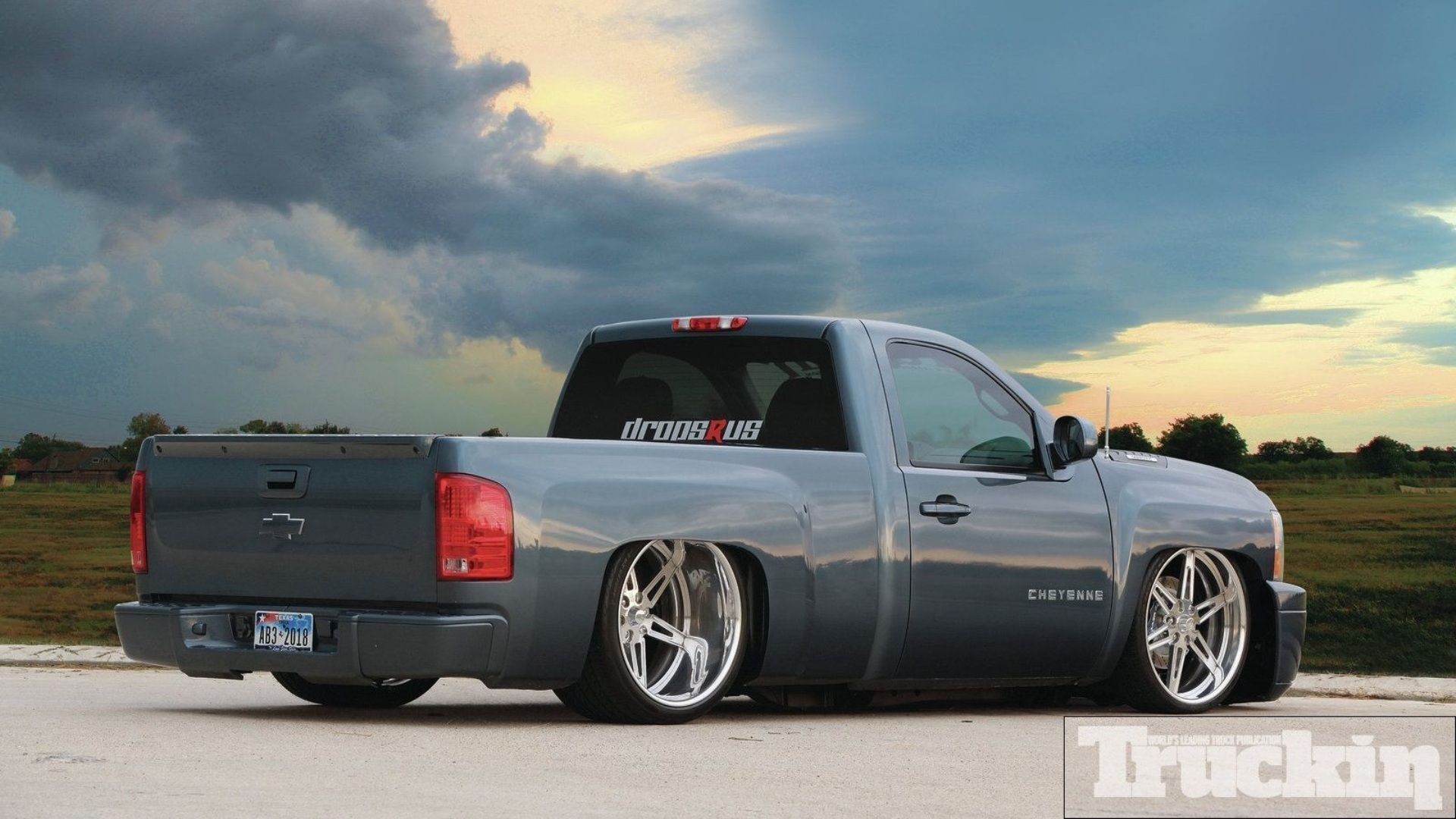 Chevrolet Silverado grigio ribassato, 1920x1080 Full HD 1080p, Desktop