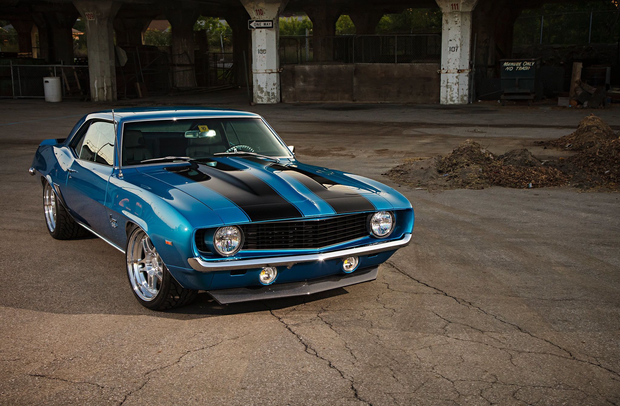 Chevy Camaro 1969 blu, 2048x1340 2K, Desktop