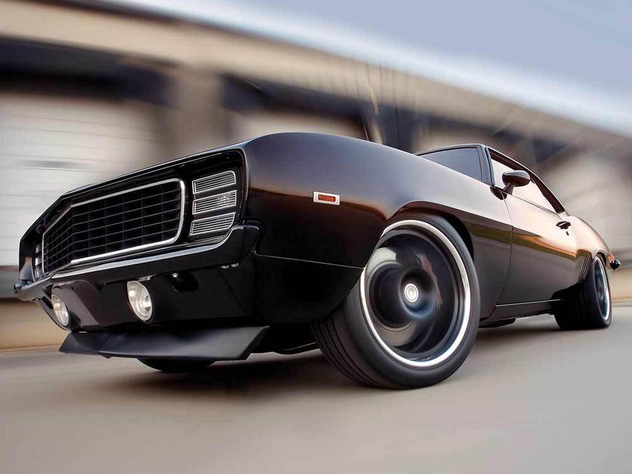 Chevy Camaro nera 1969, 1280x960 720p, Laptop