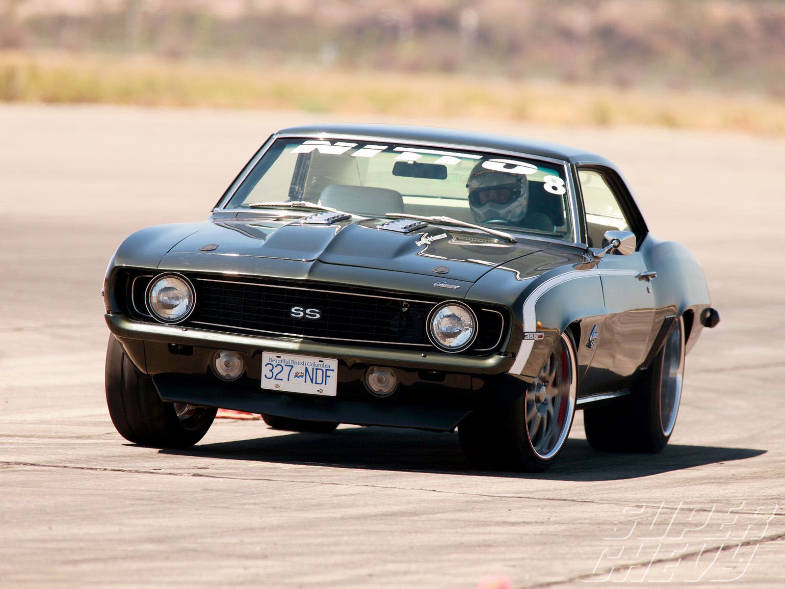 Chevy Camaro SS nera 1969, 1600x1200 HD, Desktop