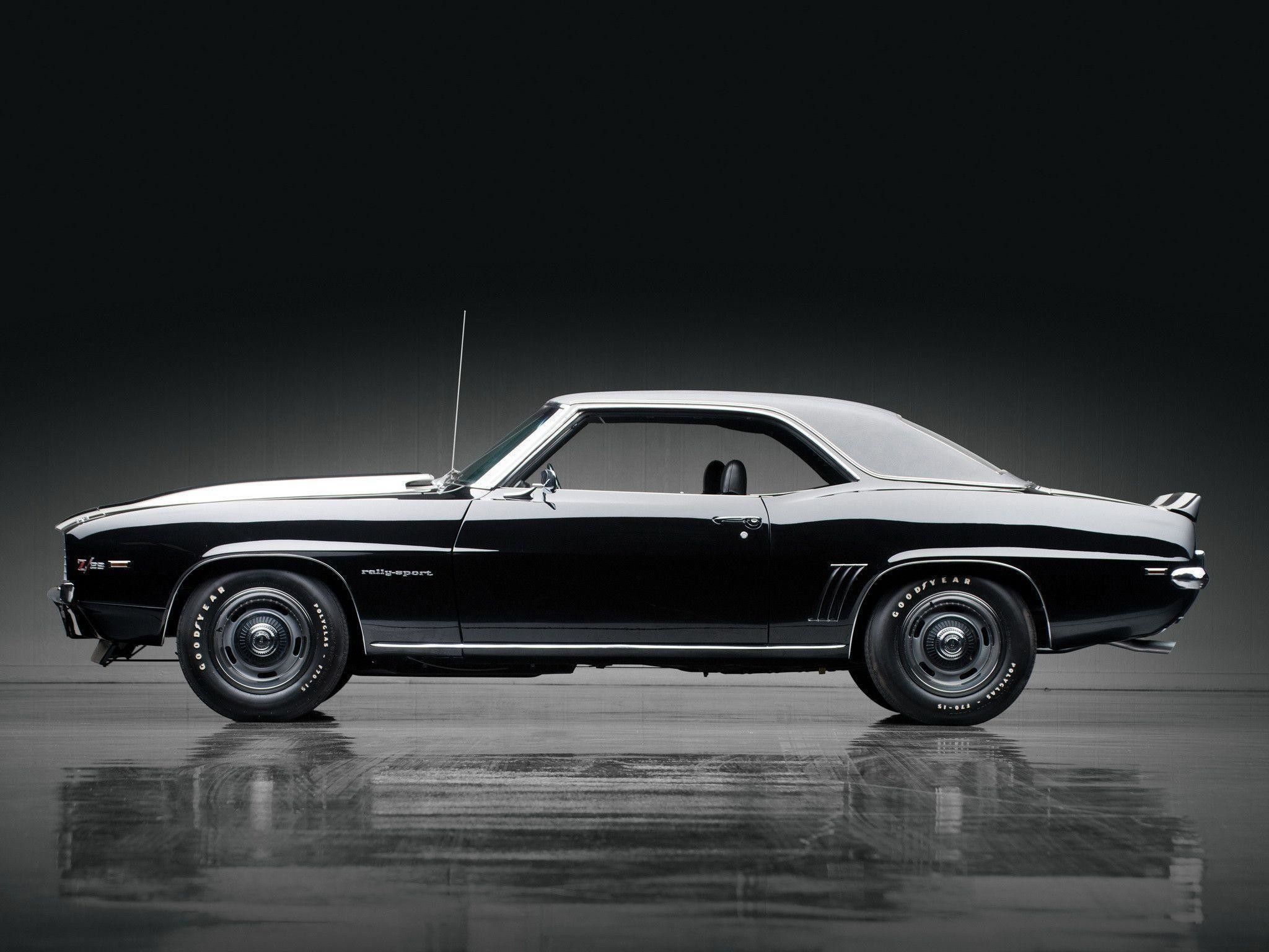 Chevrolet Camaro nera 1969, muscle car, 2048x1536 Hi-Res, Desktop