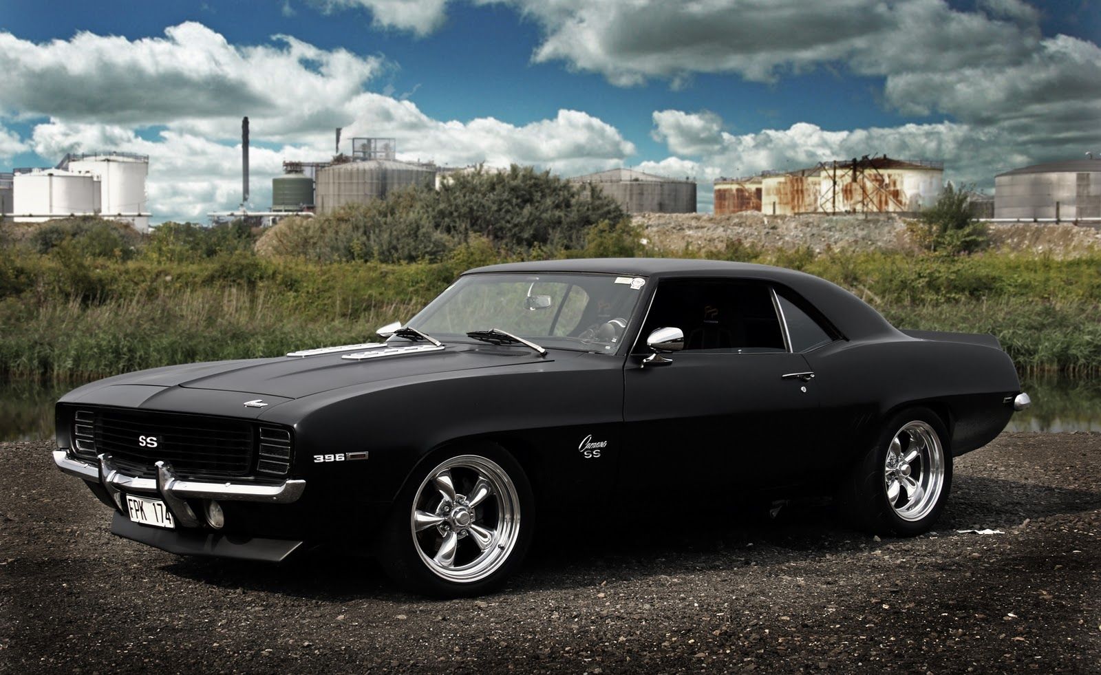 Chevrolet Camaro nera 1969, V8, 1600x981 HD Ready, PC