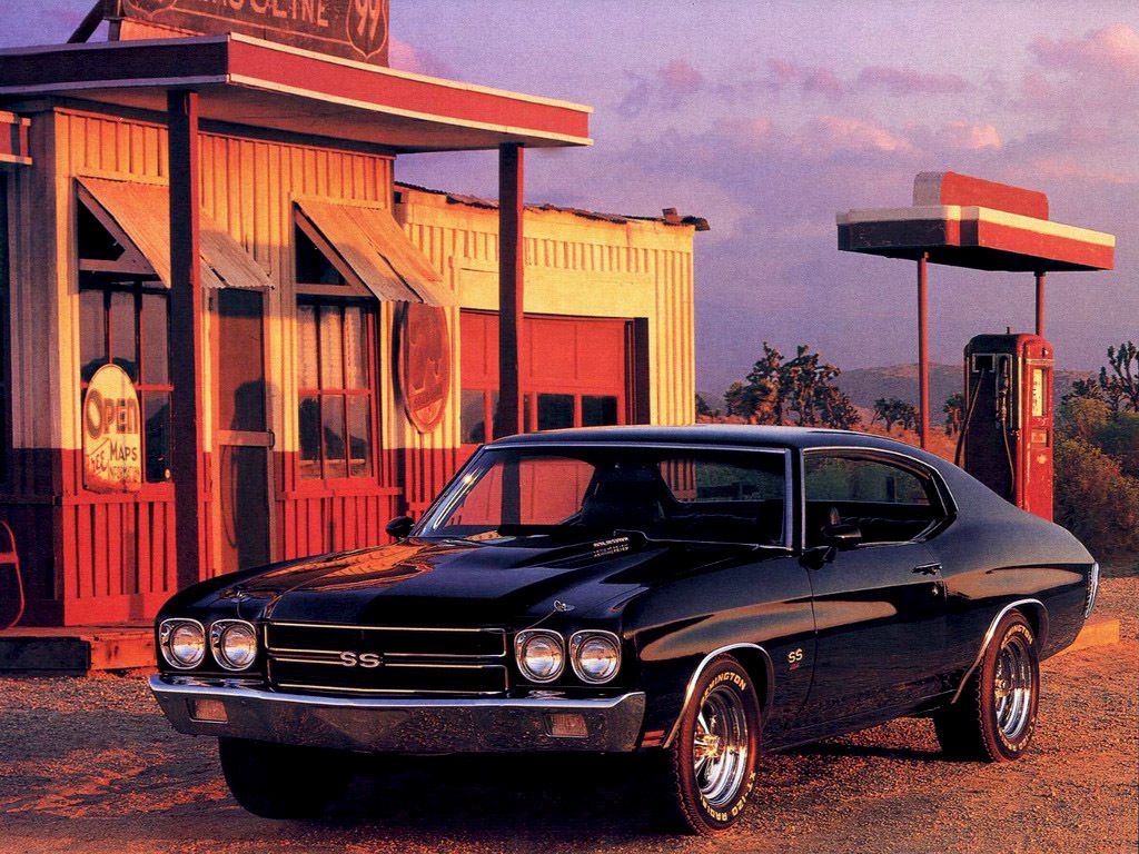 Chevrolet Chevelle SS nera, 1024x768 HD, Desktop