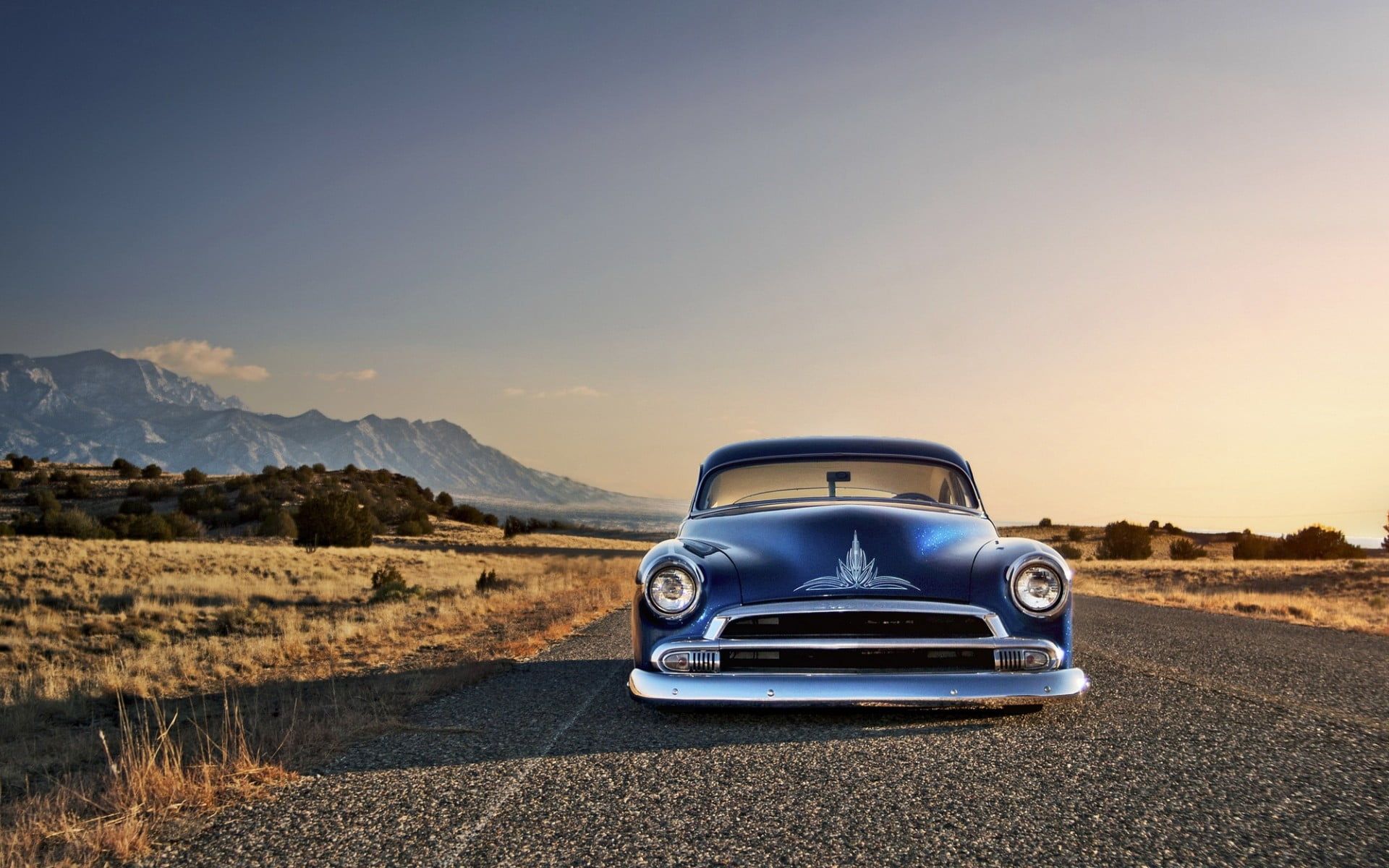Chevy classica blu su strada, 1920x1200 Full HD+ WUXGA, PC Desktop
